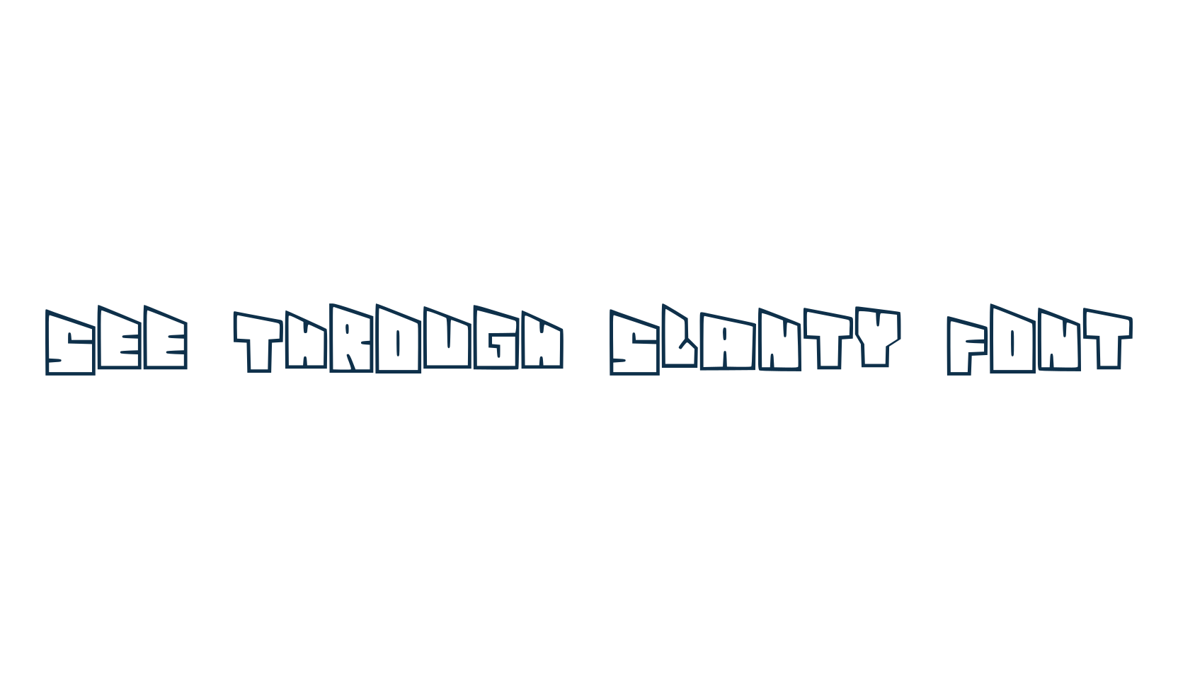 See Through Slanty Font, fancy various techno sci-fi font preview