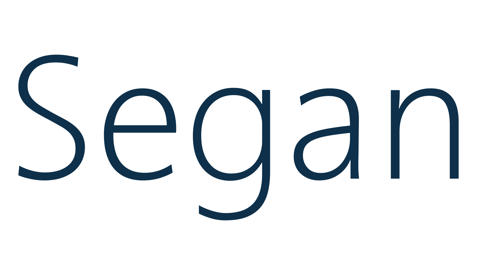 Segan, basic sans serif font preview
