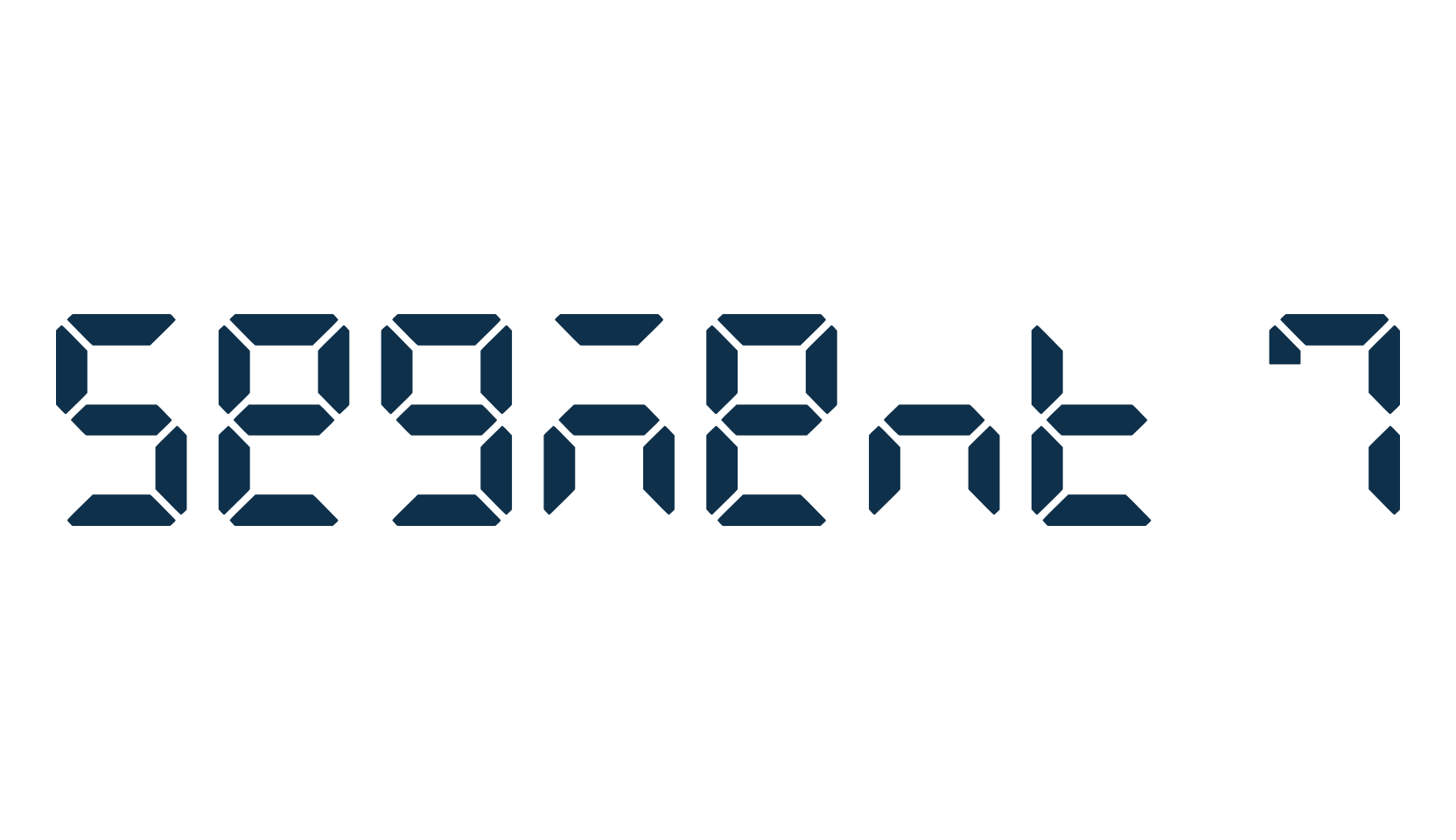 Segment 7, lcd font preview