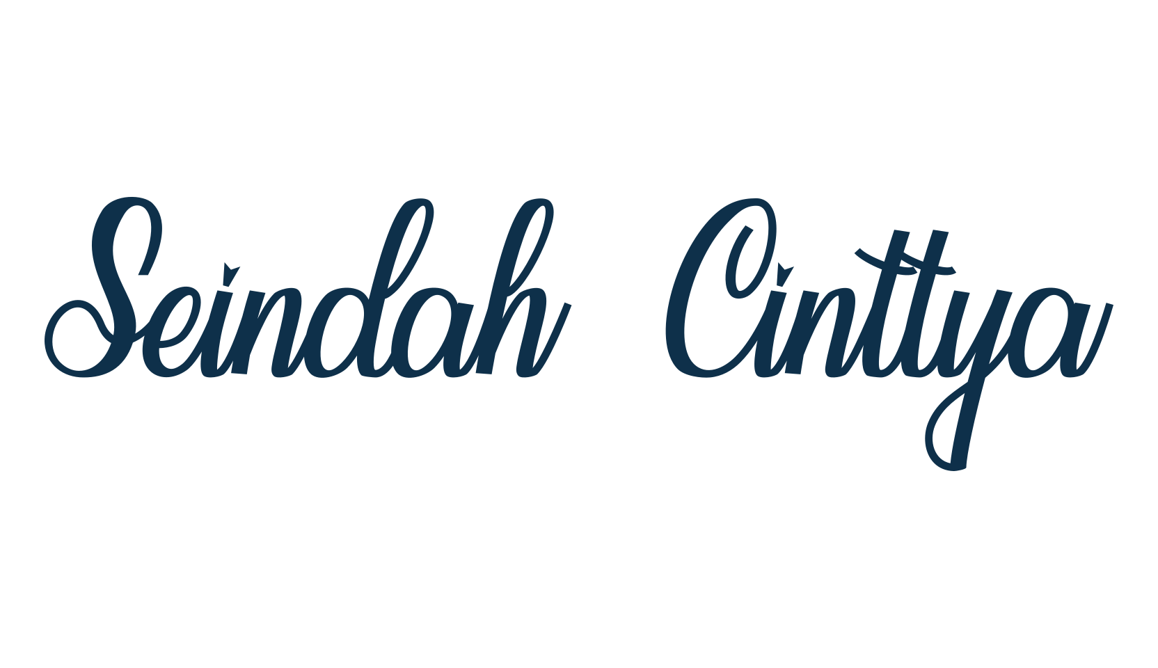 Seindah Cinttya, script calligraphy fancy decorative font preview