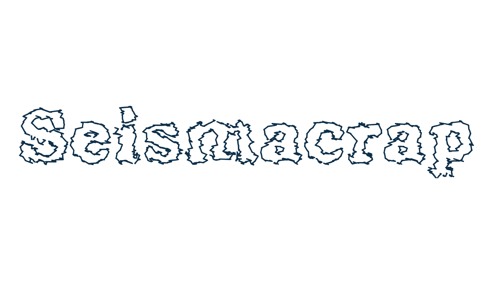 Seismacrap, fancy distorted decorative font preview
