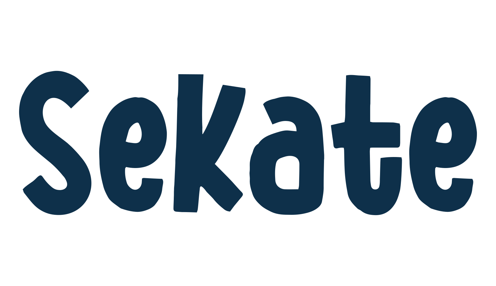 Sekate, fancy cartoon decorative font preview