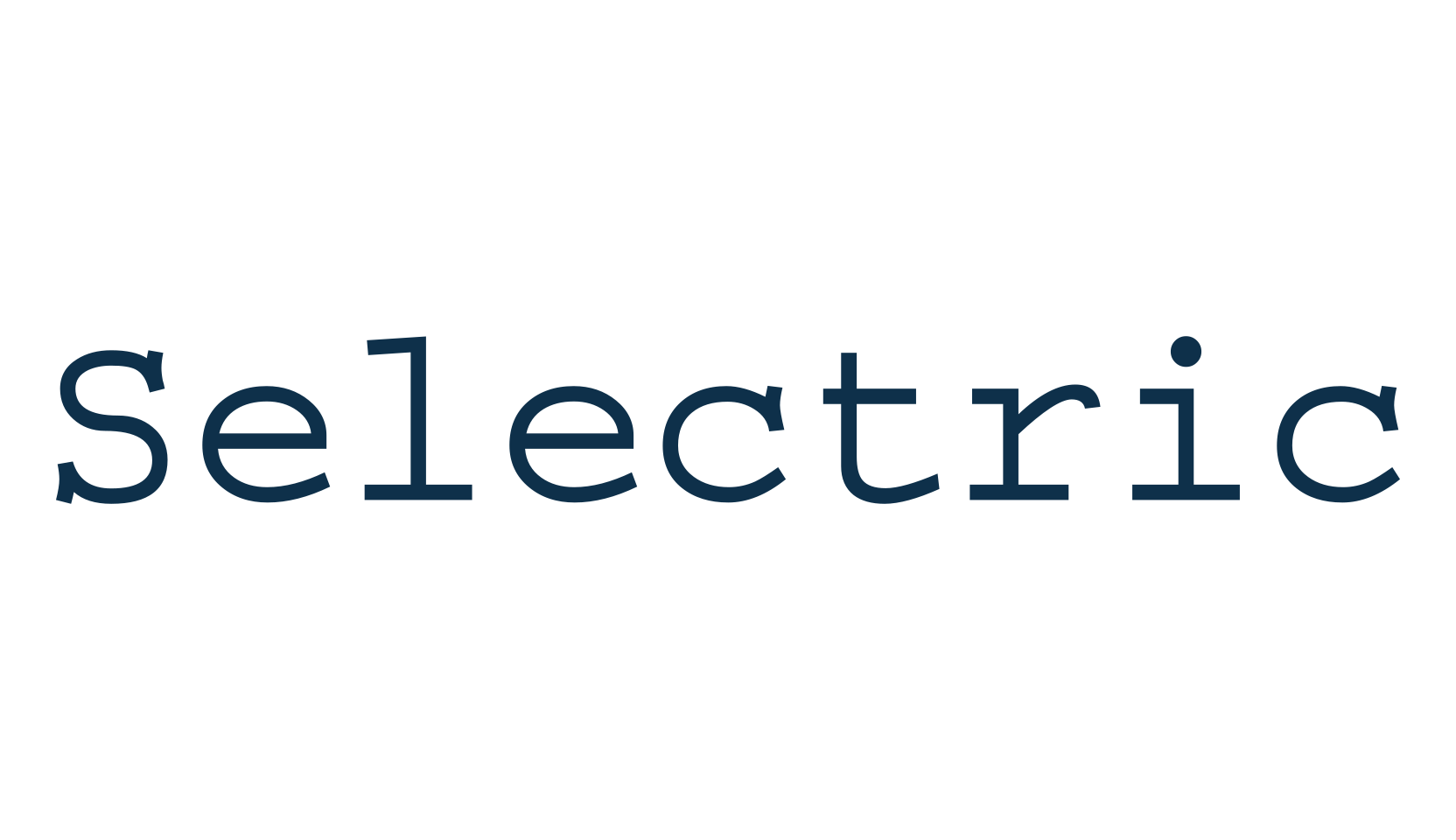 Selectric, fixed width font preview