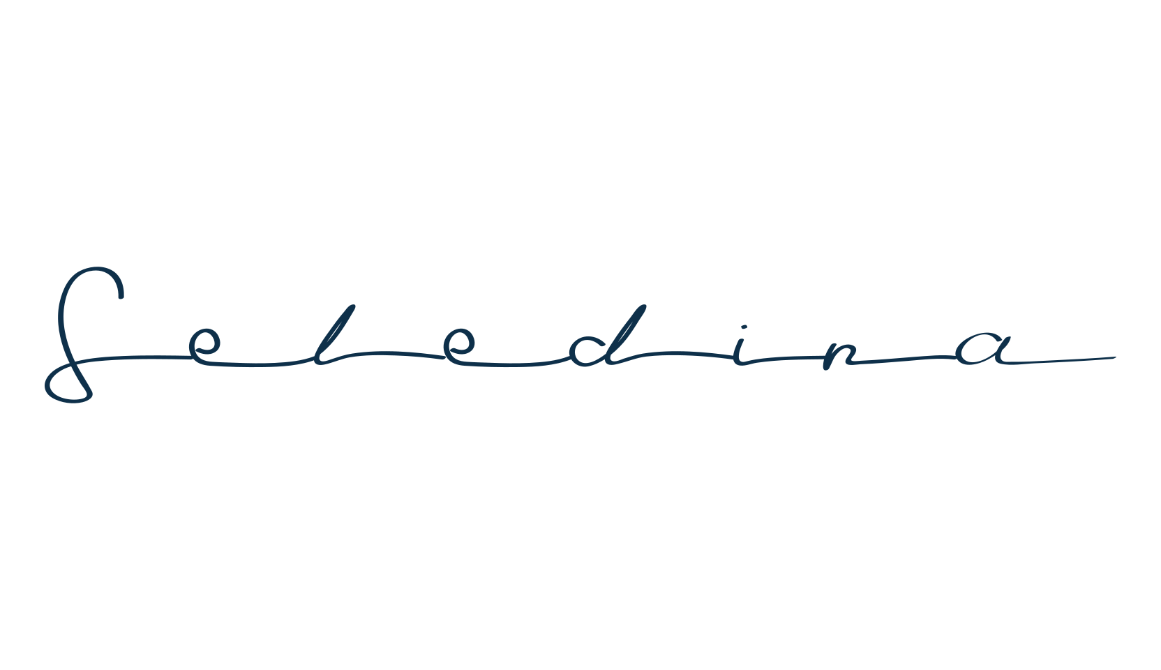 Seledina, handwriting font preview