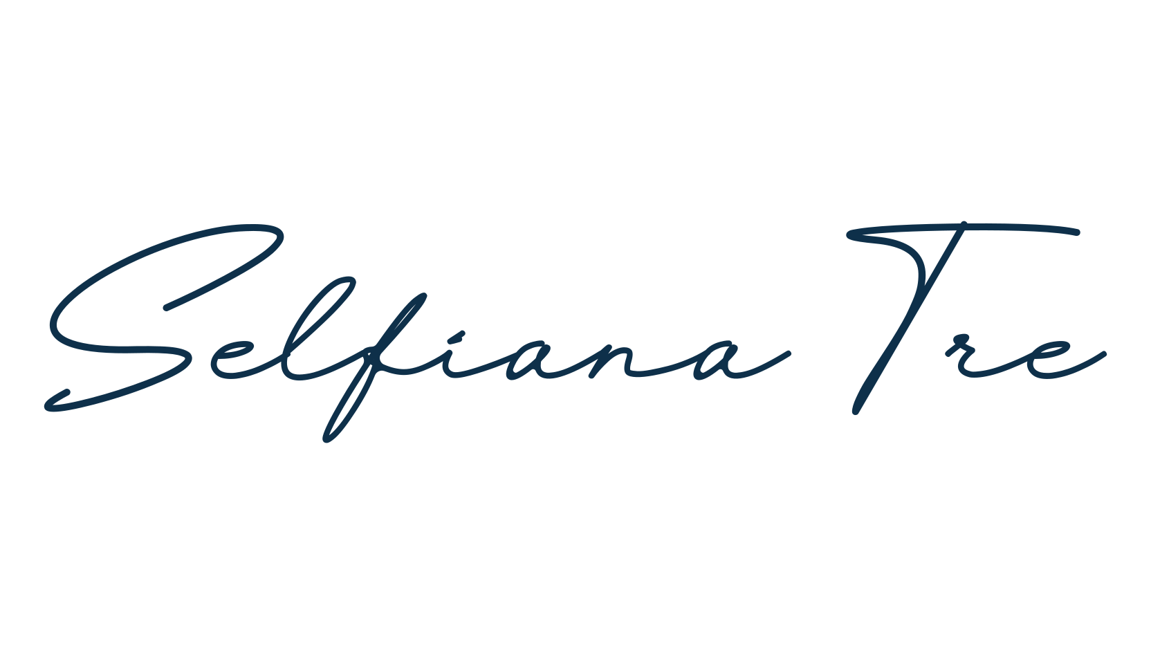 Selfiana Tre, script handwritten fancy decorative calligraphy font preview