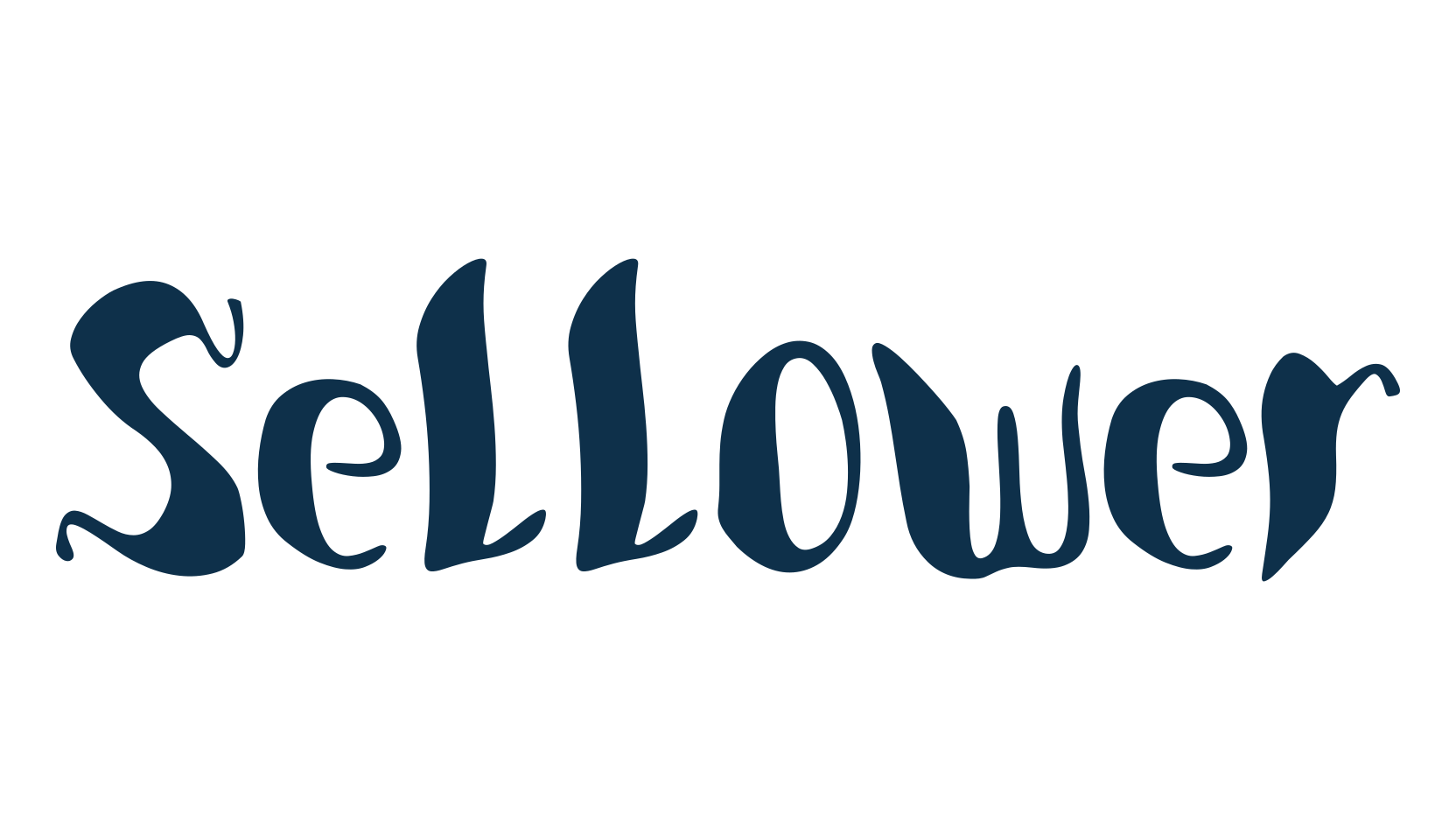 Sellower, fancy distorted decorative font preview