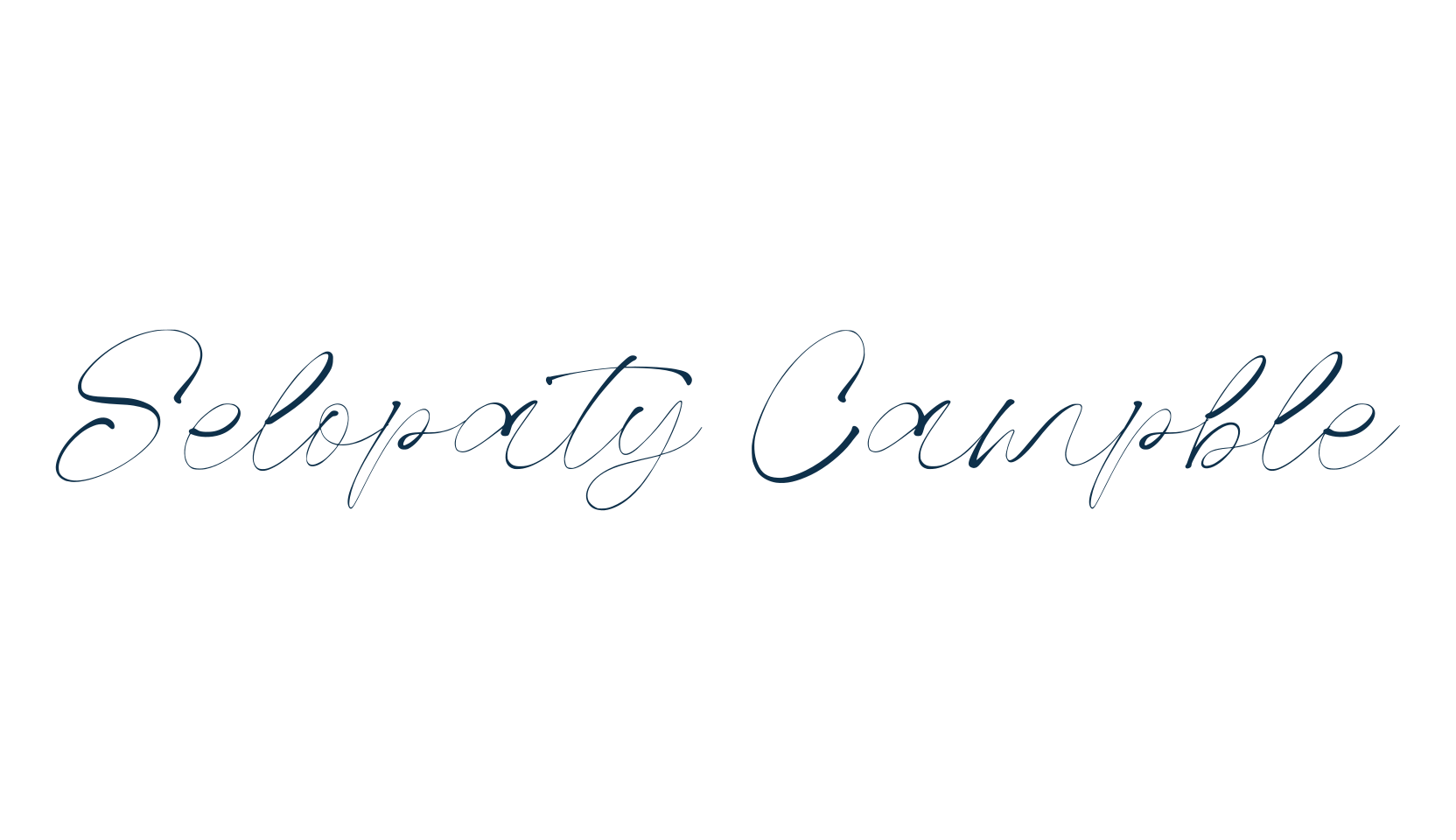 Selopaty Campble, calligraphy font preview