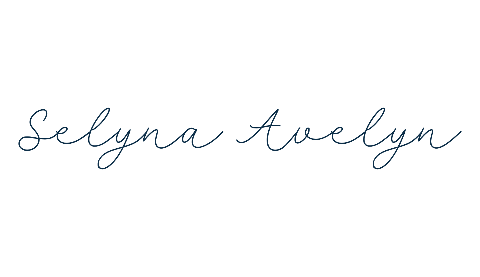 Selyna Avelyn, handwriting font preview