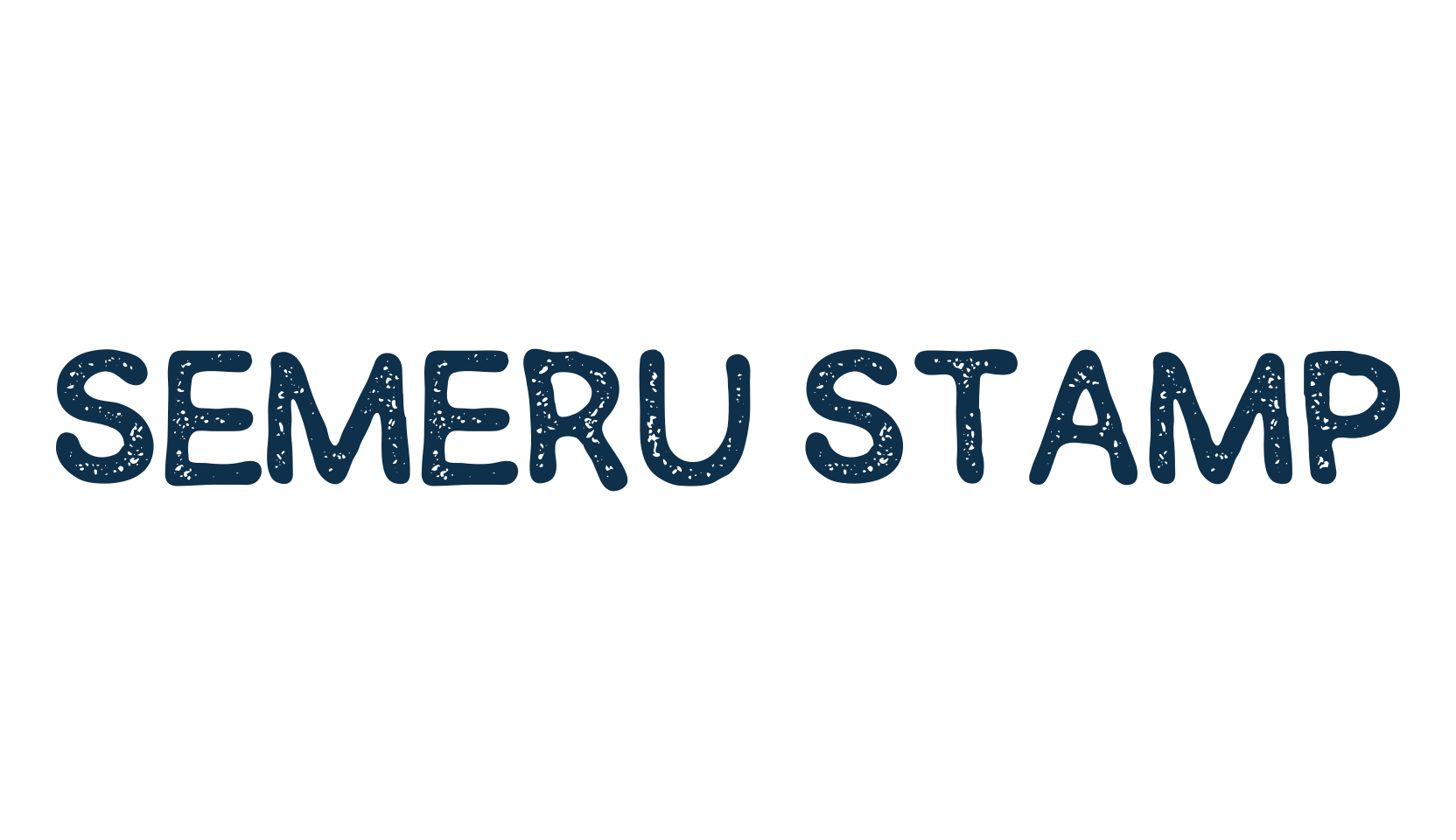Semeru Stamp, eroded font preview