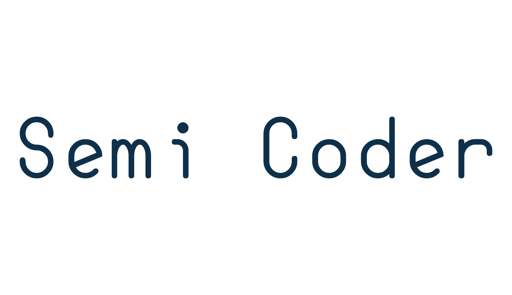 Semi Coder, fixed width font preview