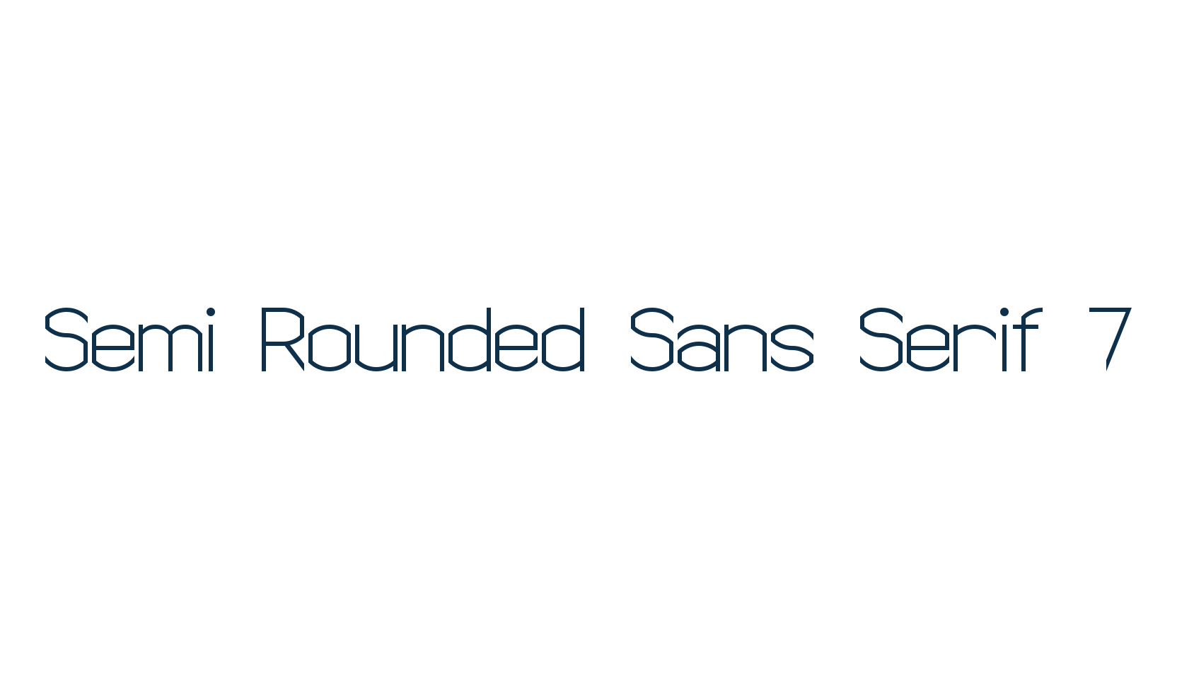 Semi Rounded Sans Serif 7, fancy various techno sci-fi font preview