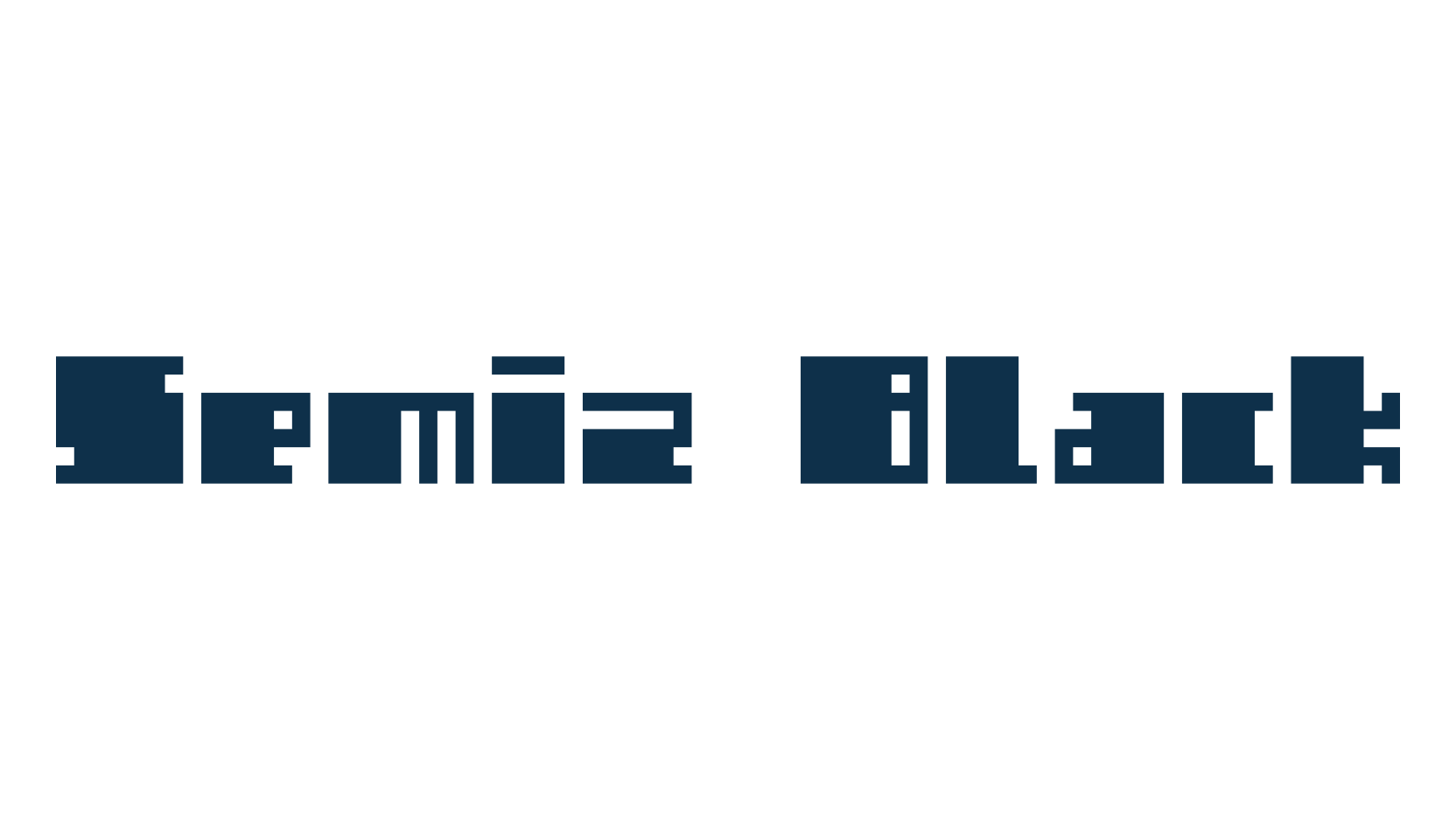 Semiz Black, square font preview