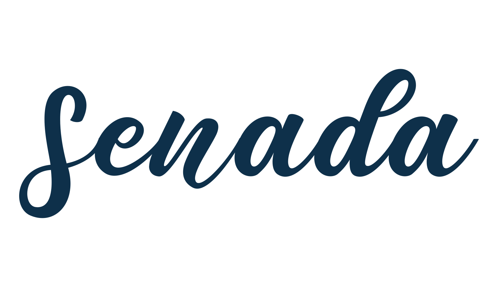 Senada, script calligraphy fancy decorative font preview