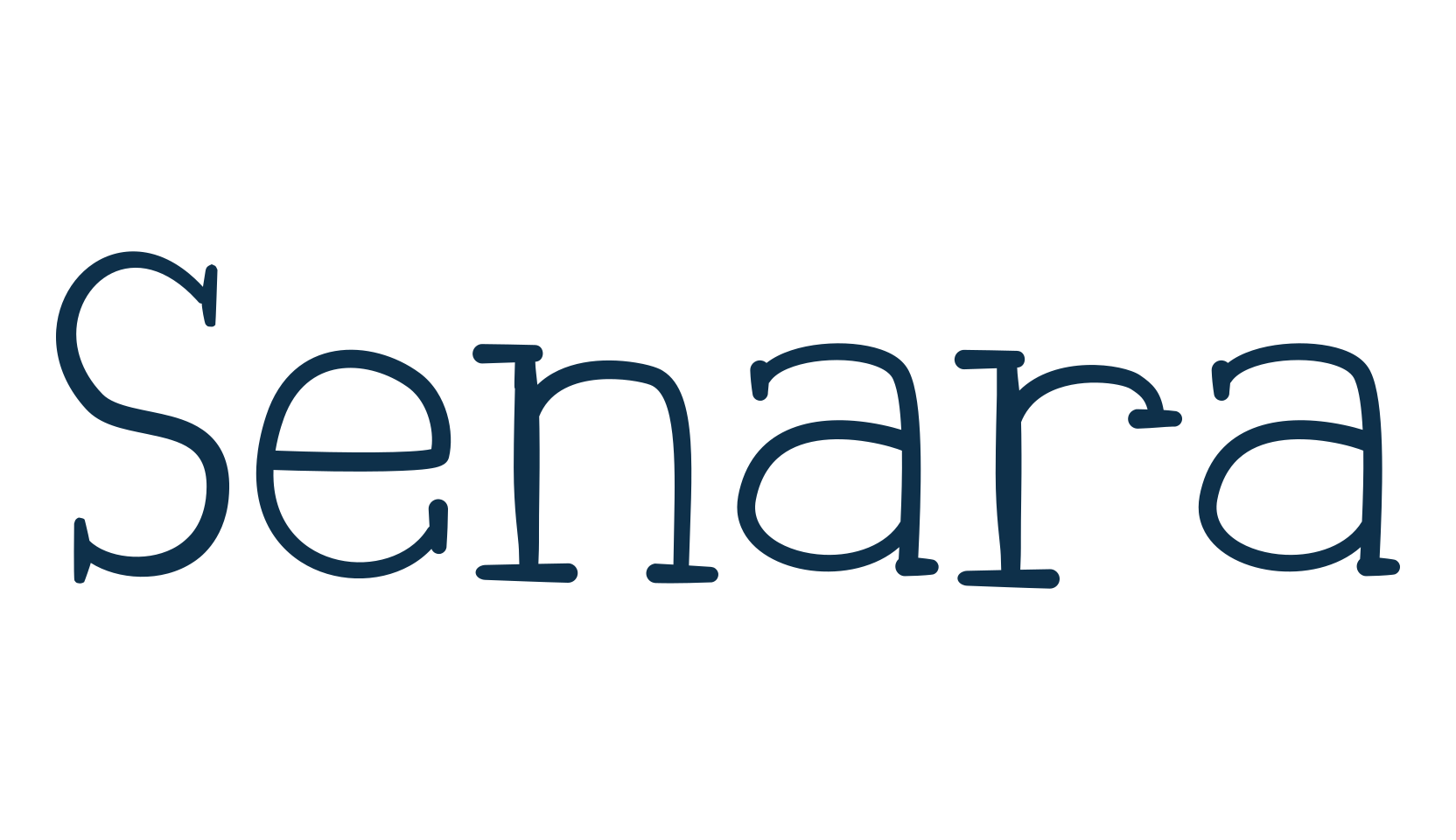 Senara, fancy various decorative font preview