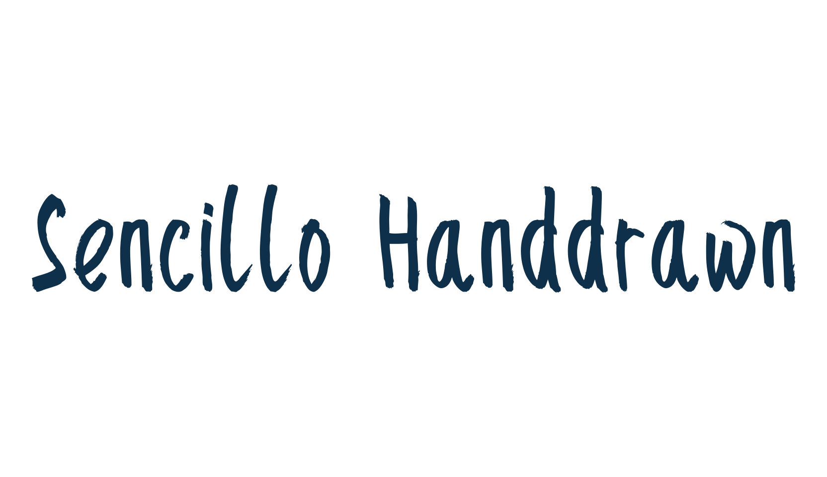 Sencillo Handdrawn, handwriting font preview