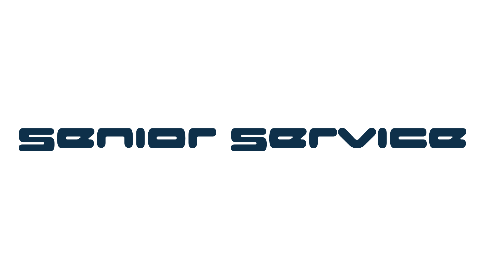 Senior Service, techno sci-fi font preview
