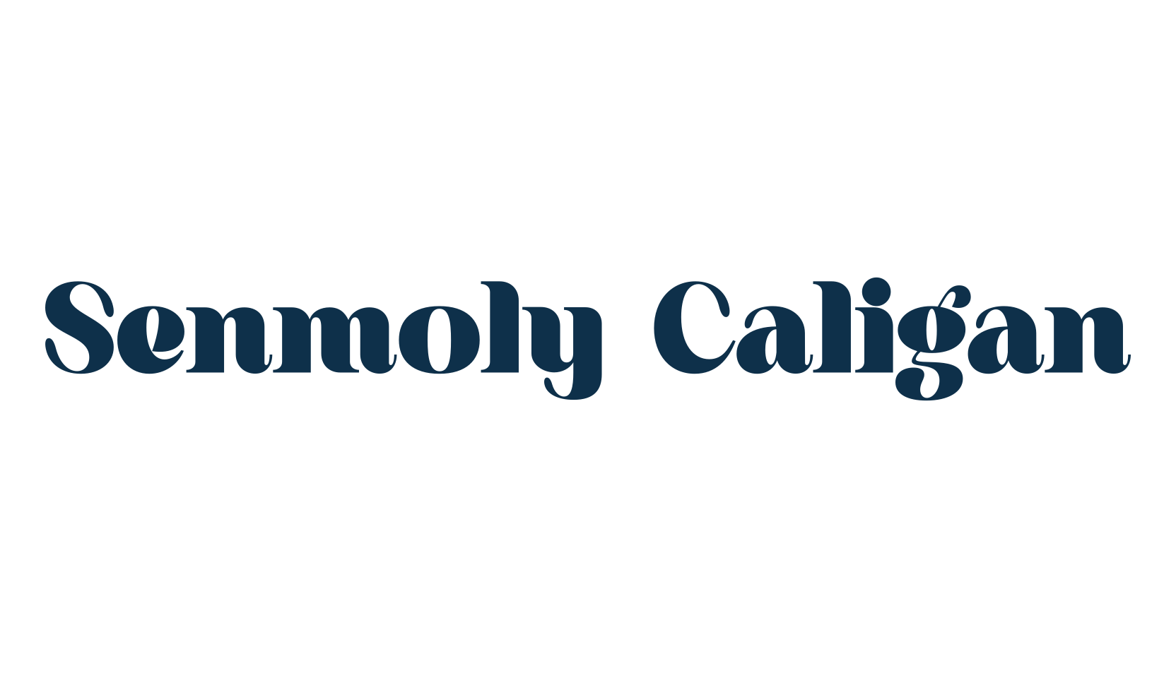 Senmoly Caligan, basic serif font preview