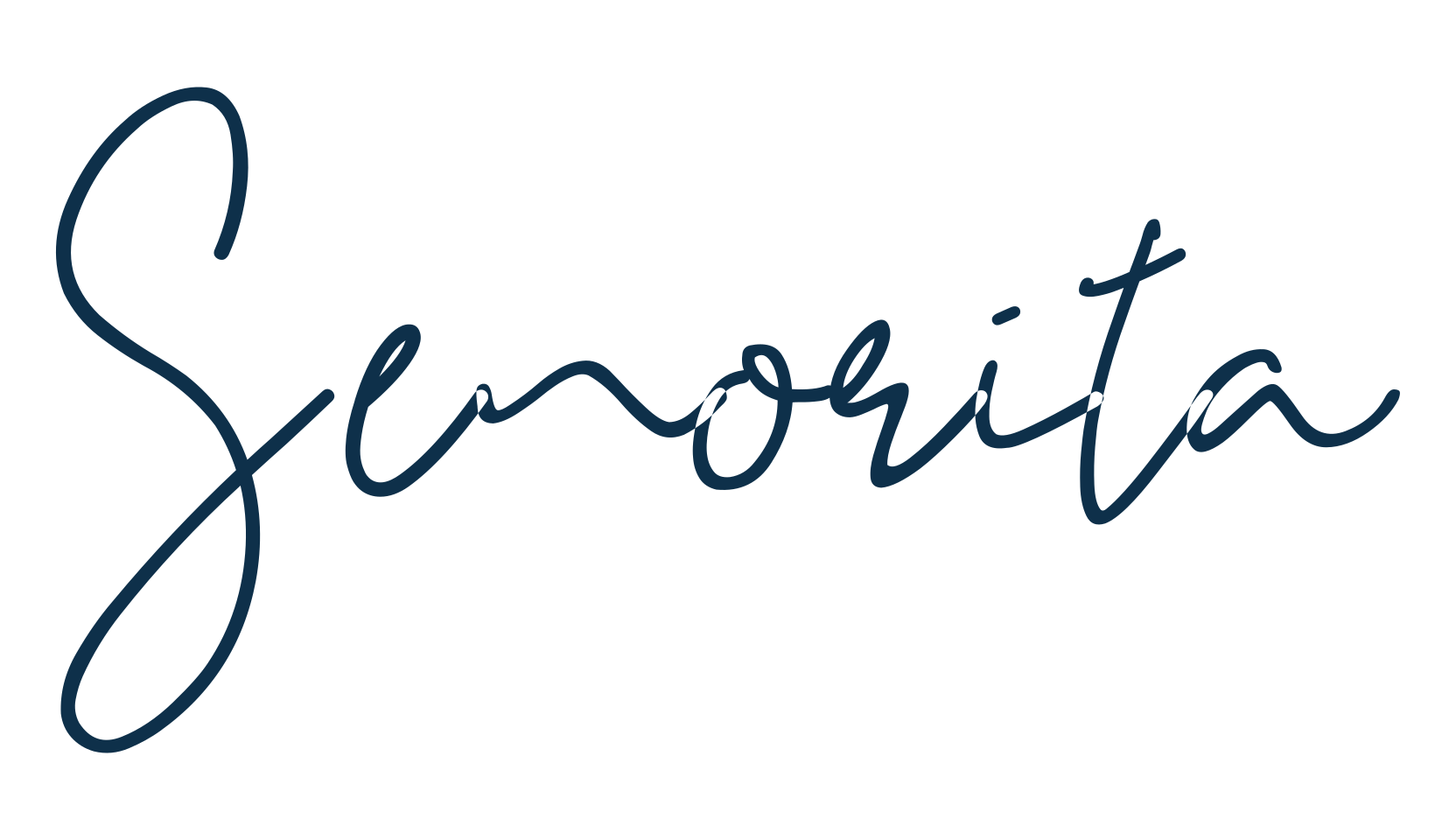 Senorita, script handwritten fancy decorative calligraphy font preview