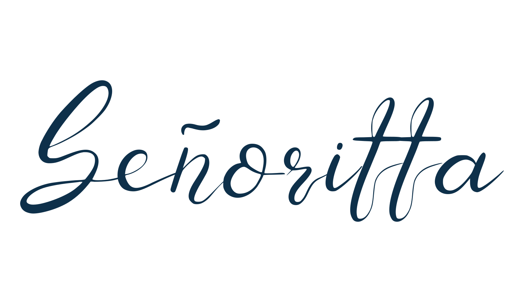 Señoritta, calligraphy font preview