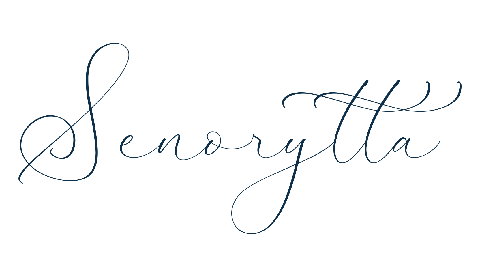 Senorytta, handwriting font preview