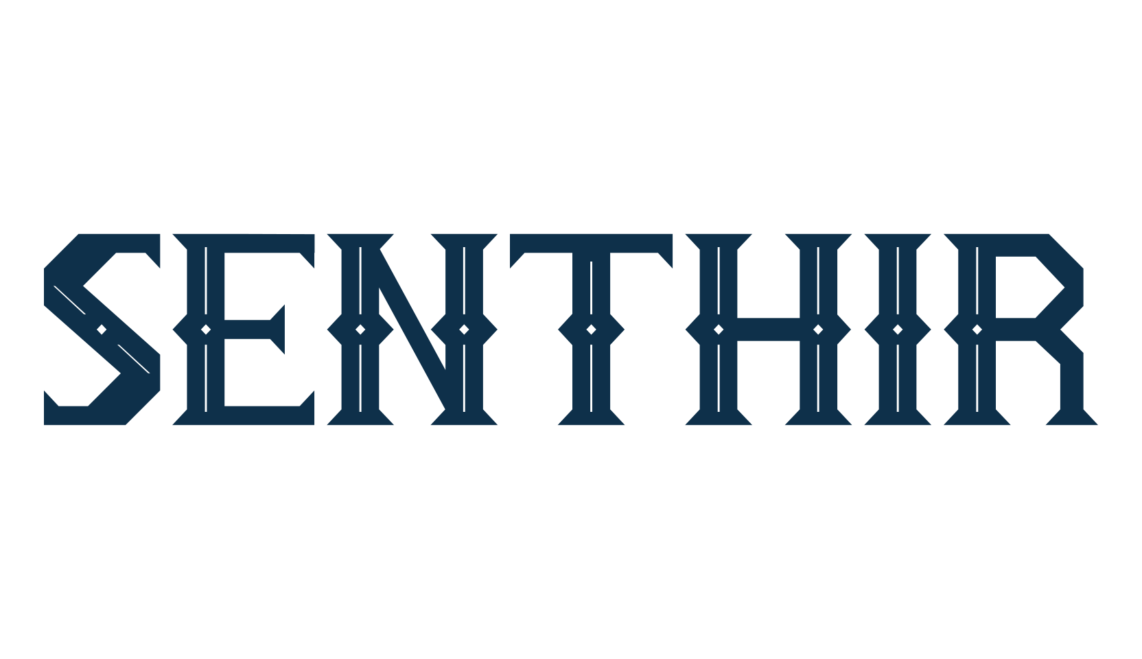 Senthir, fancy retro decorative font preview
