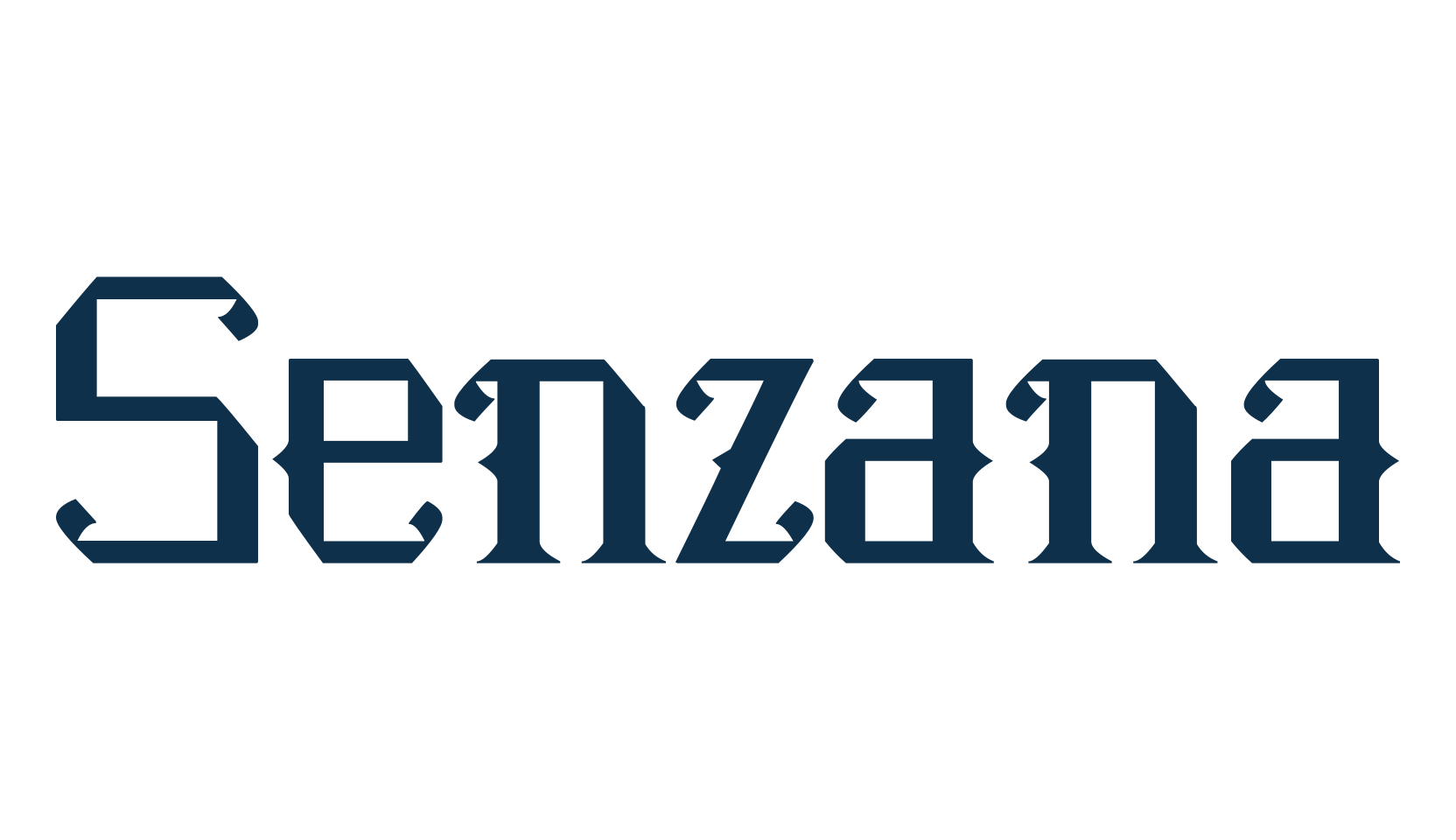 Senzana, gothic modern font preview