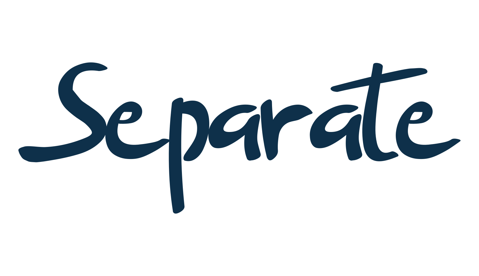 Separate, handwriting font preview