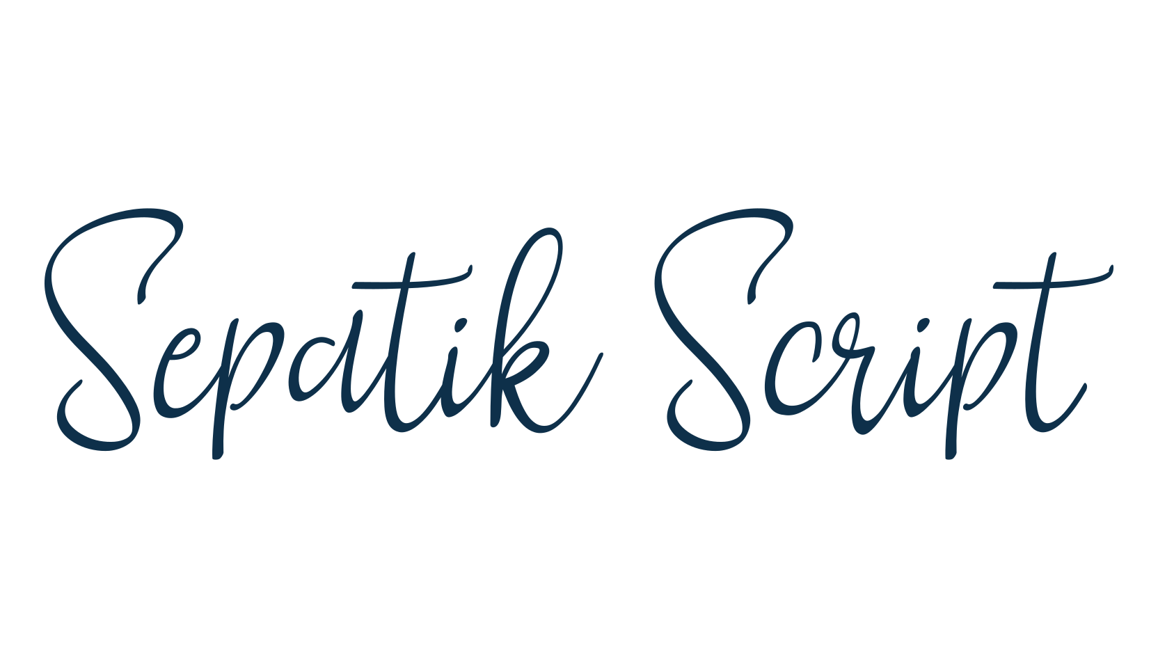 Sepatik Script, handwriting font preview