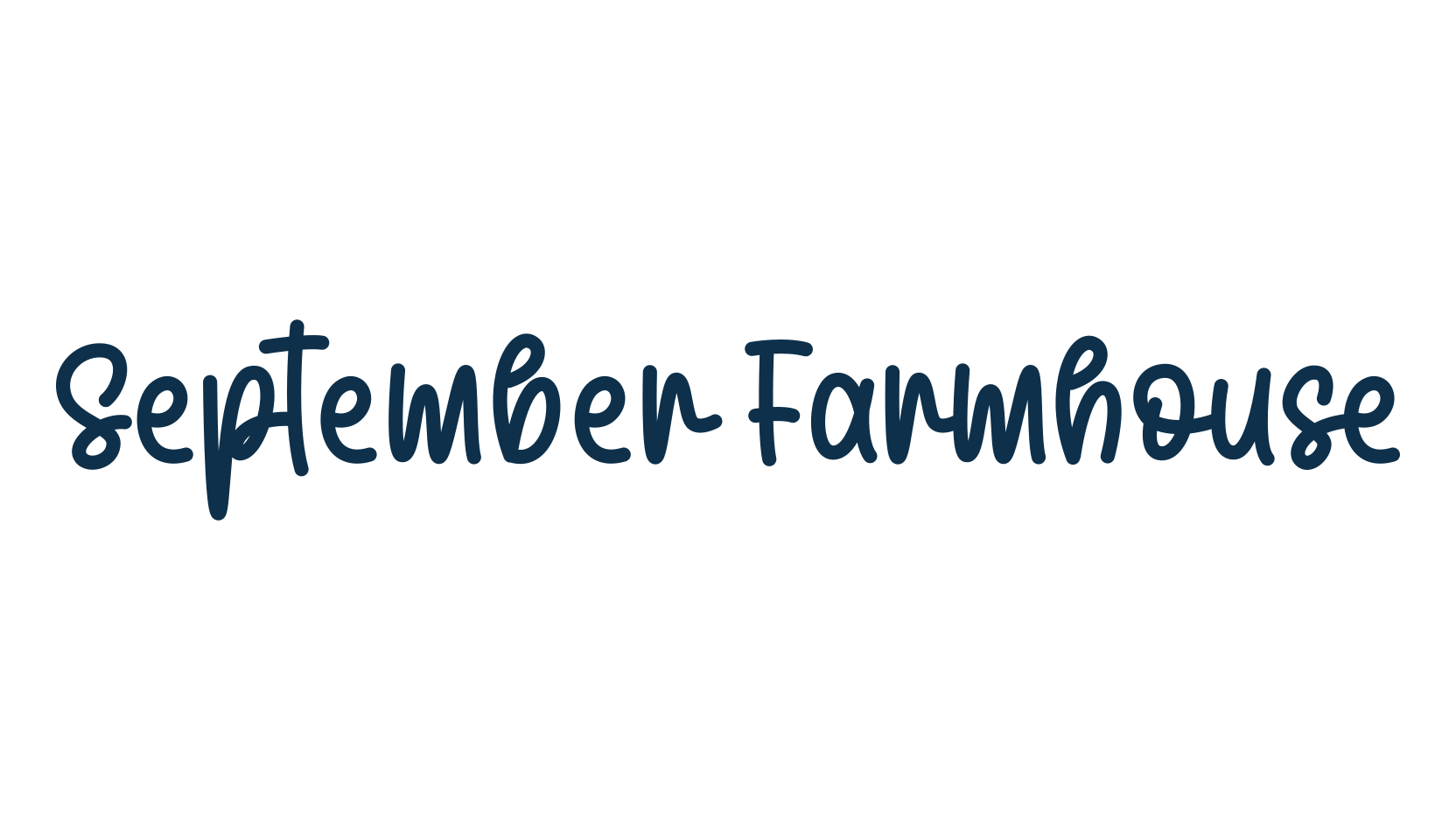 September Farmhouse, script handwritten fancy decorative calligraphy font preview