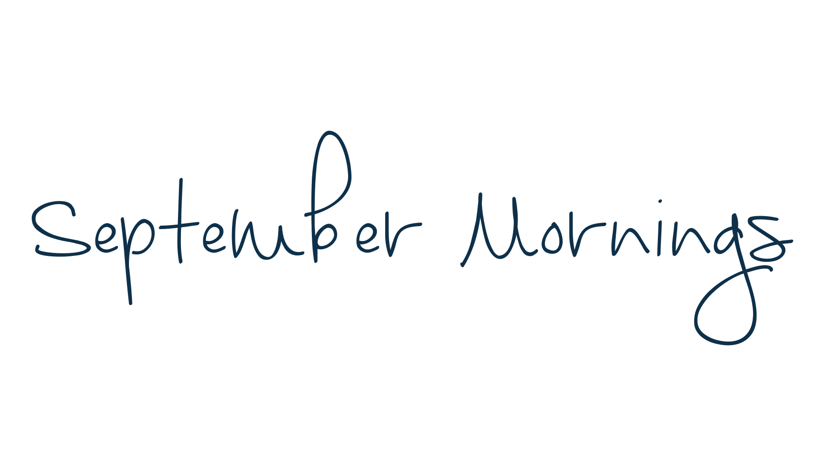 September Mornings, handwriting font preview