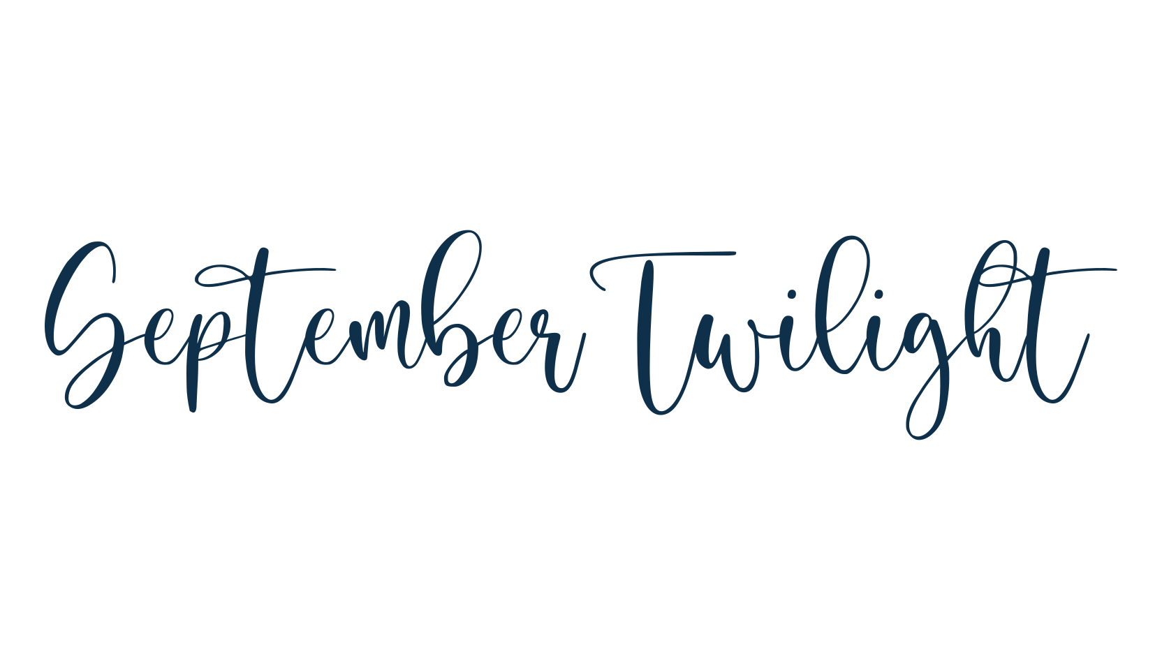 September Twilight, script calligraphy fancy decorative font preview