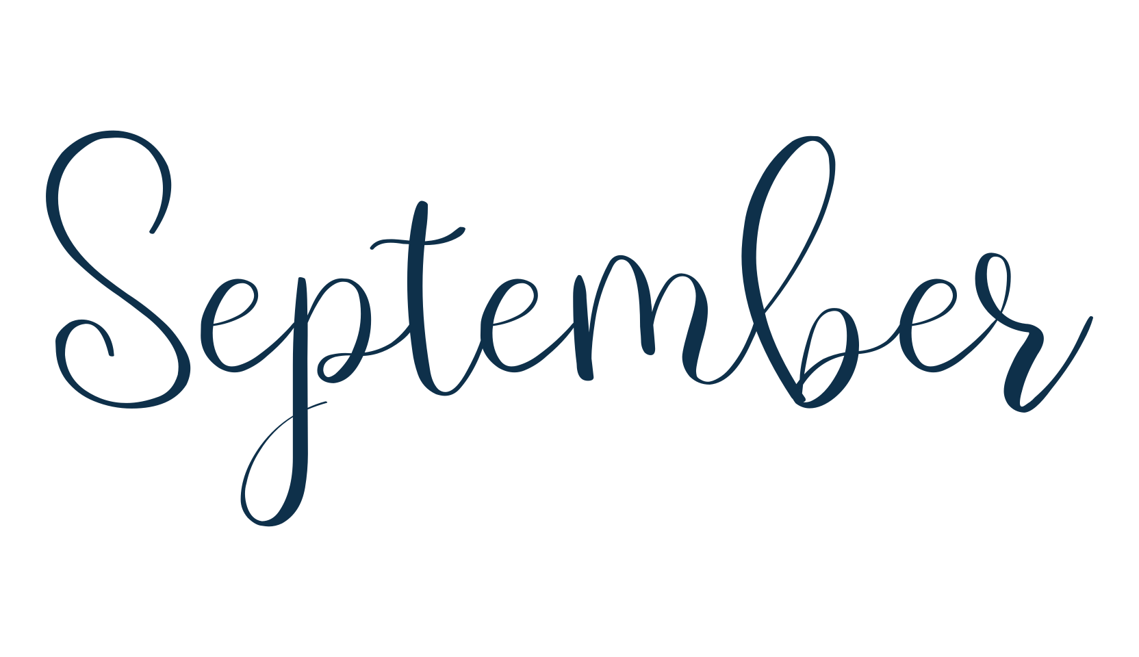 September, handwriting font preview