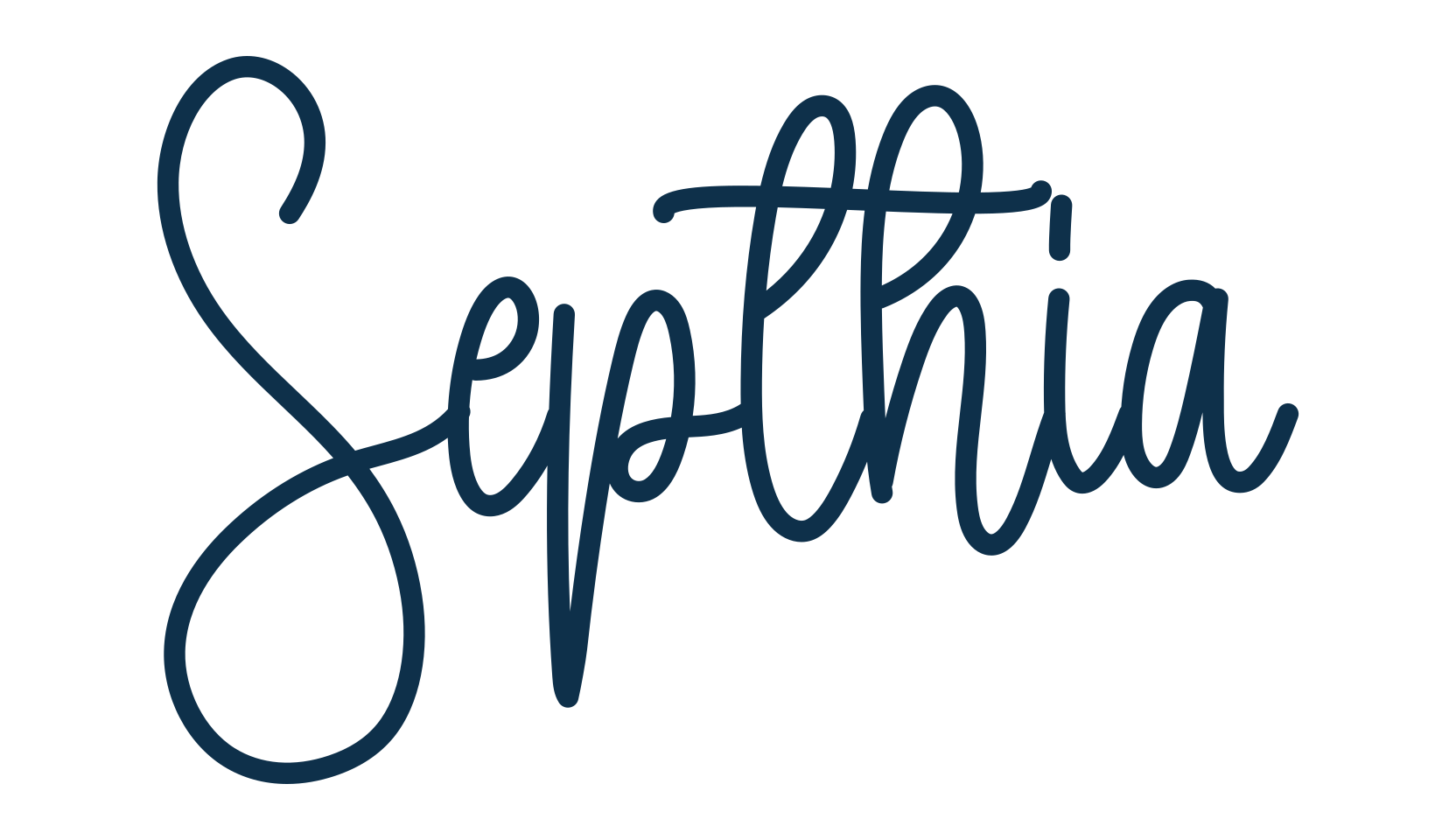 Septhia, handwriting font preview