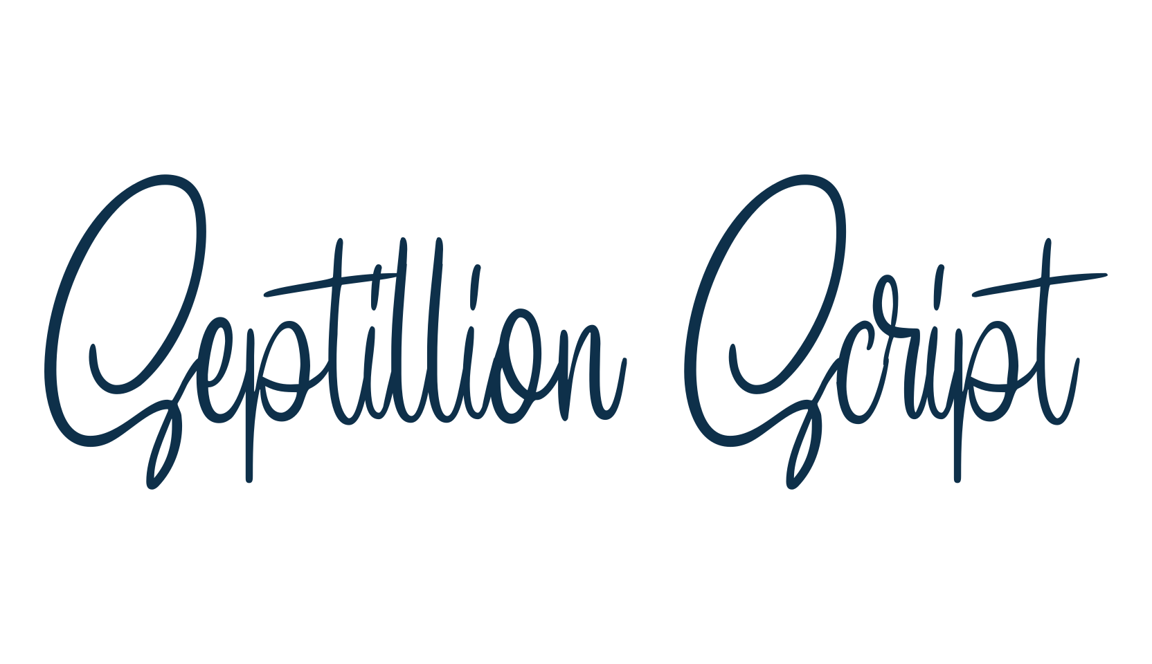 Septillion Script, handwriting font preview