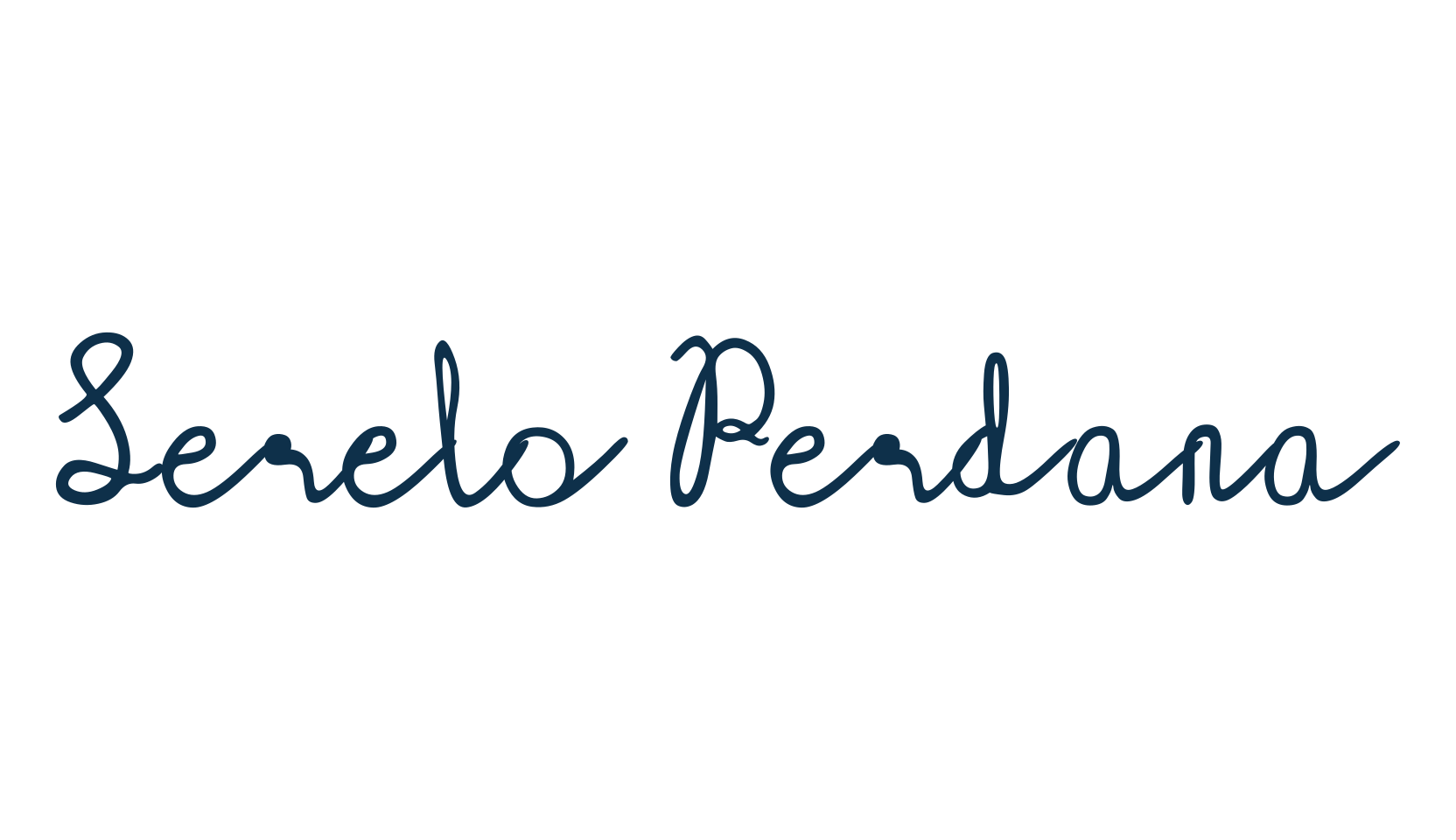 Serelo Perdana, script handwritten fancy decorative calligraphy font preview