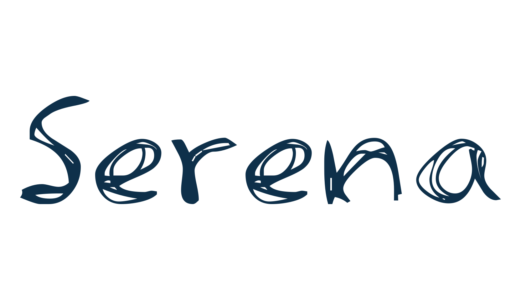 Serena, script trash fancy decorative calligraphy font preview