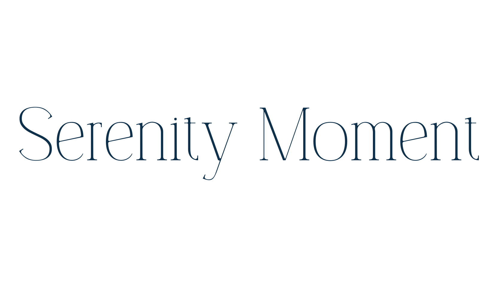 Serenity Moment, serif font preview