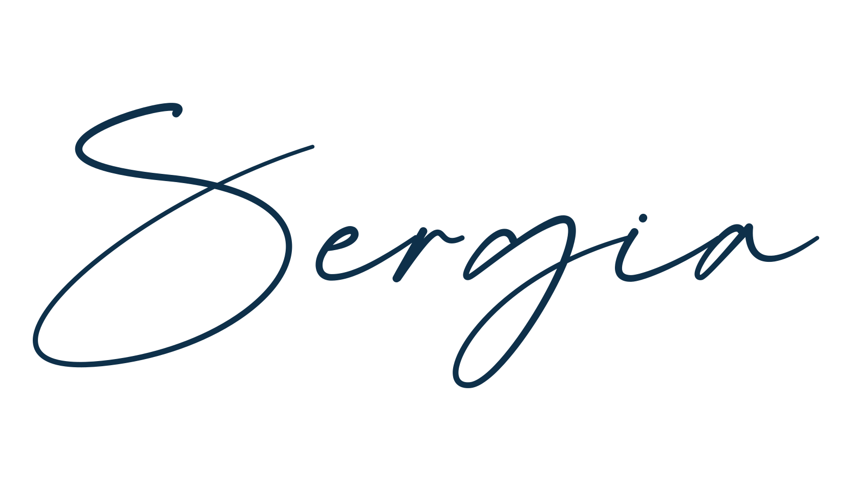 Sergia, handwriting font preview