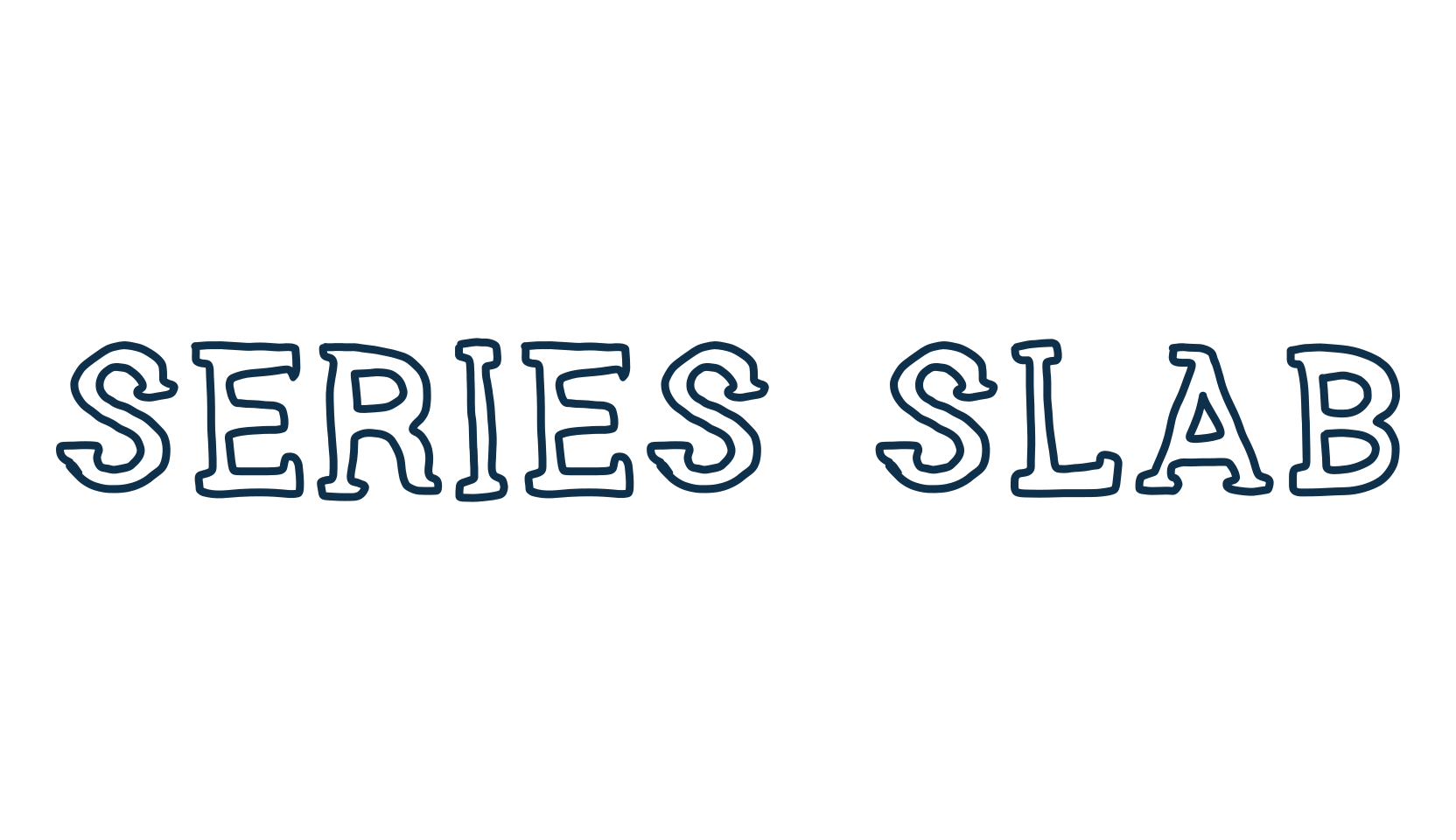 Series Slab, fancy cartoon decorative font preview