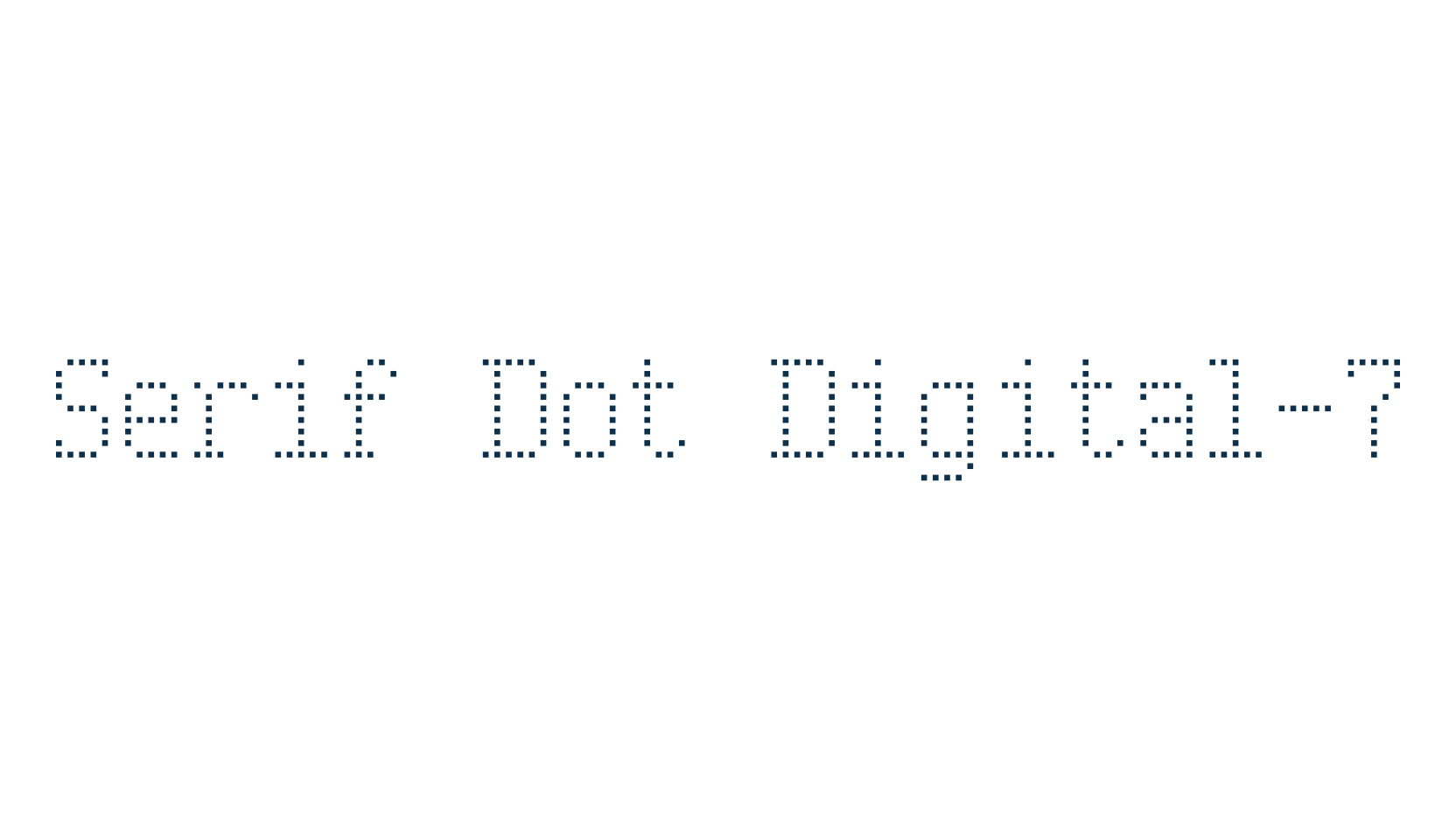 Serif Dot Digital-7, techno lcd sci-fi font preview