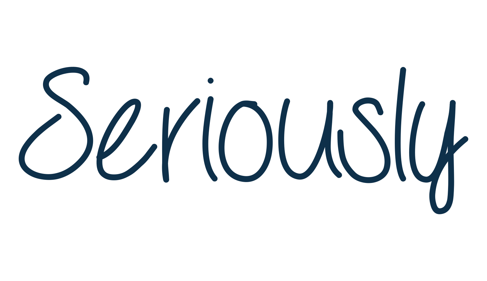 Seriously (seriously), handwriting font preview