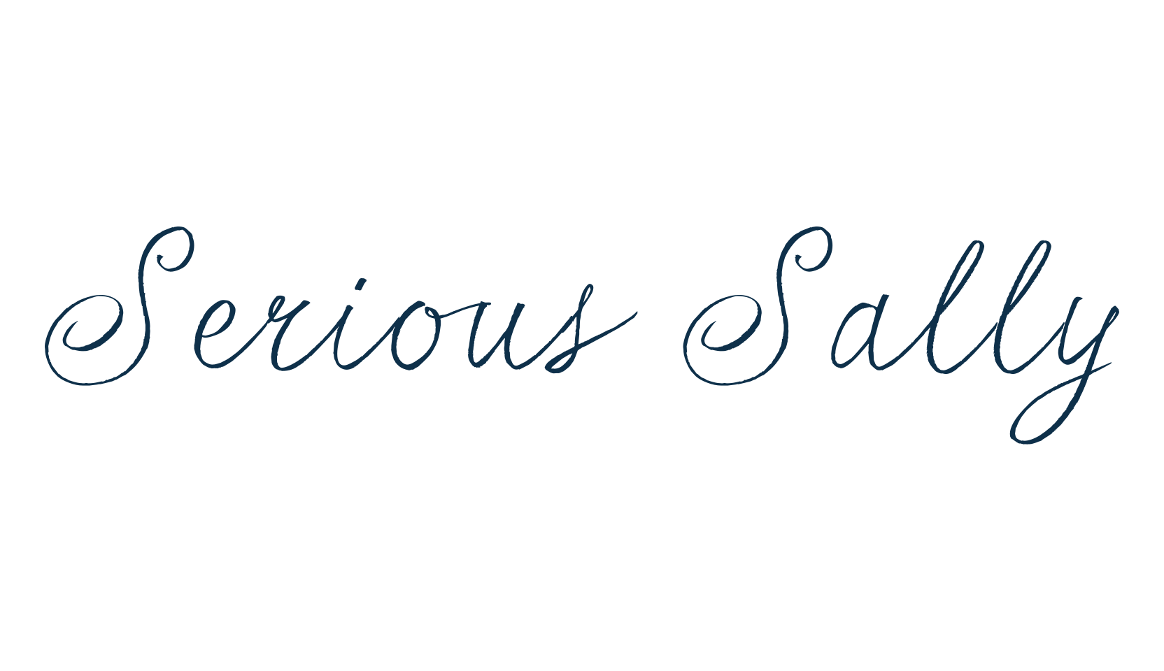 Serious Sally, calligraphy font preview