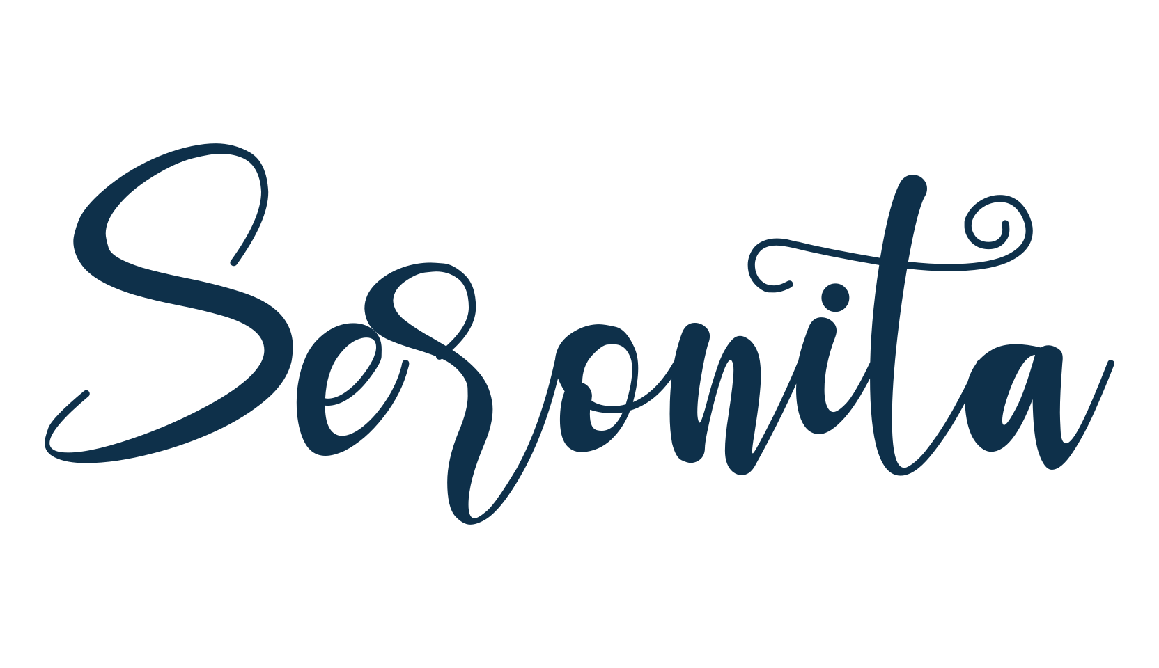 Seronita, calligraphy font preview