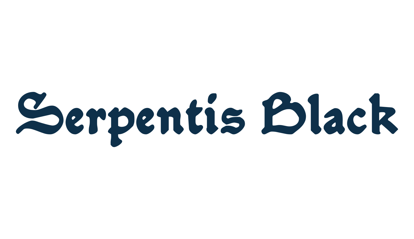 Serpentis Black, fancy various gothic font preview