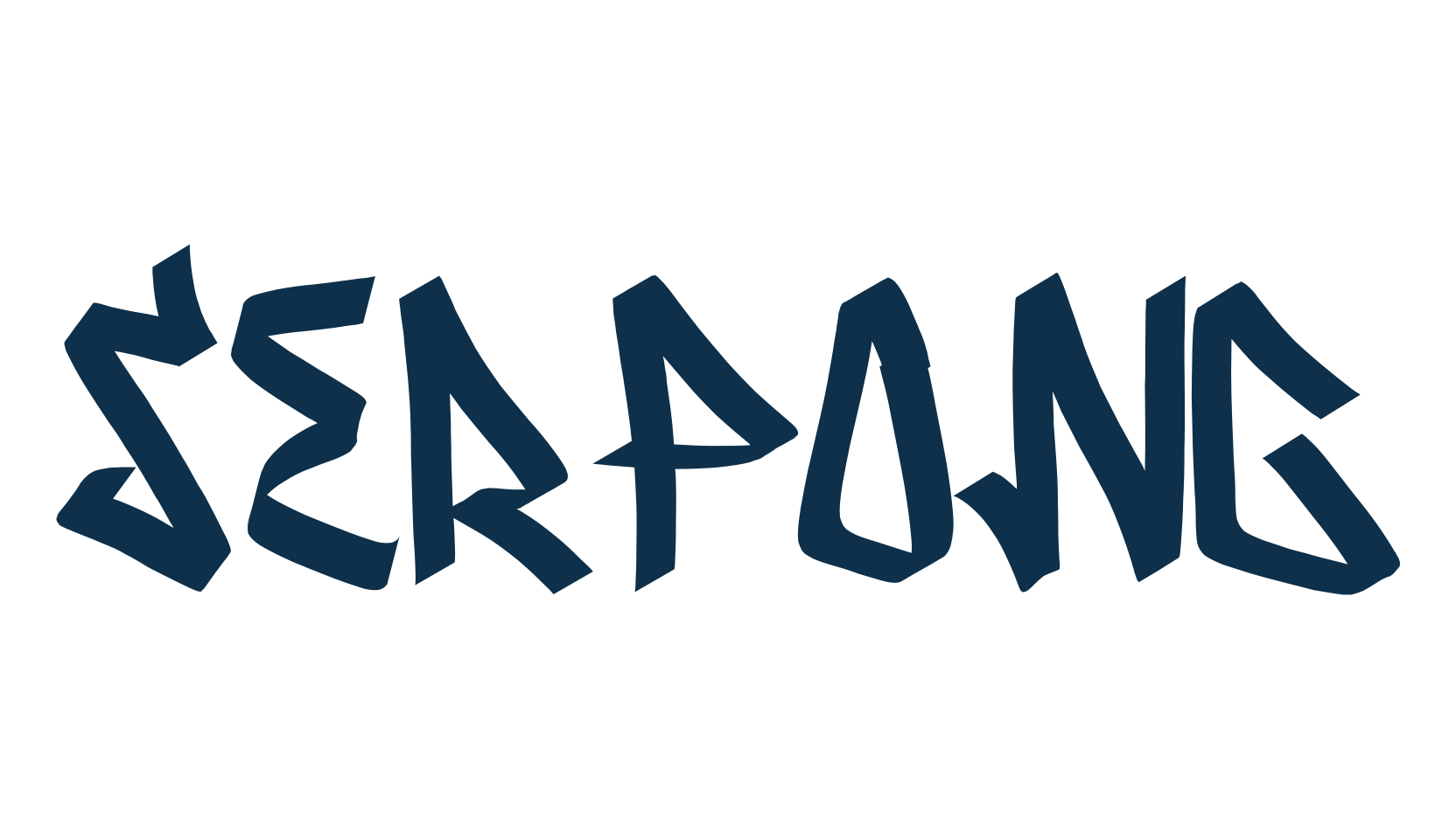 Serpong, script graffiti fancy decorative calligraphy font preview