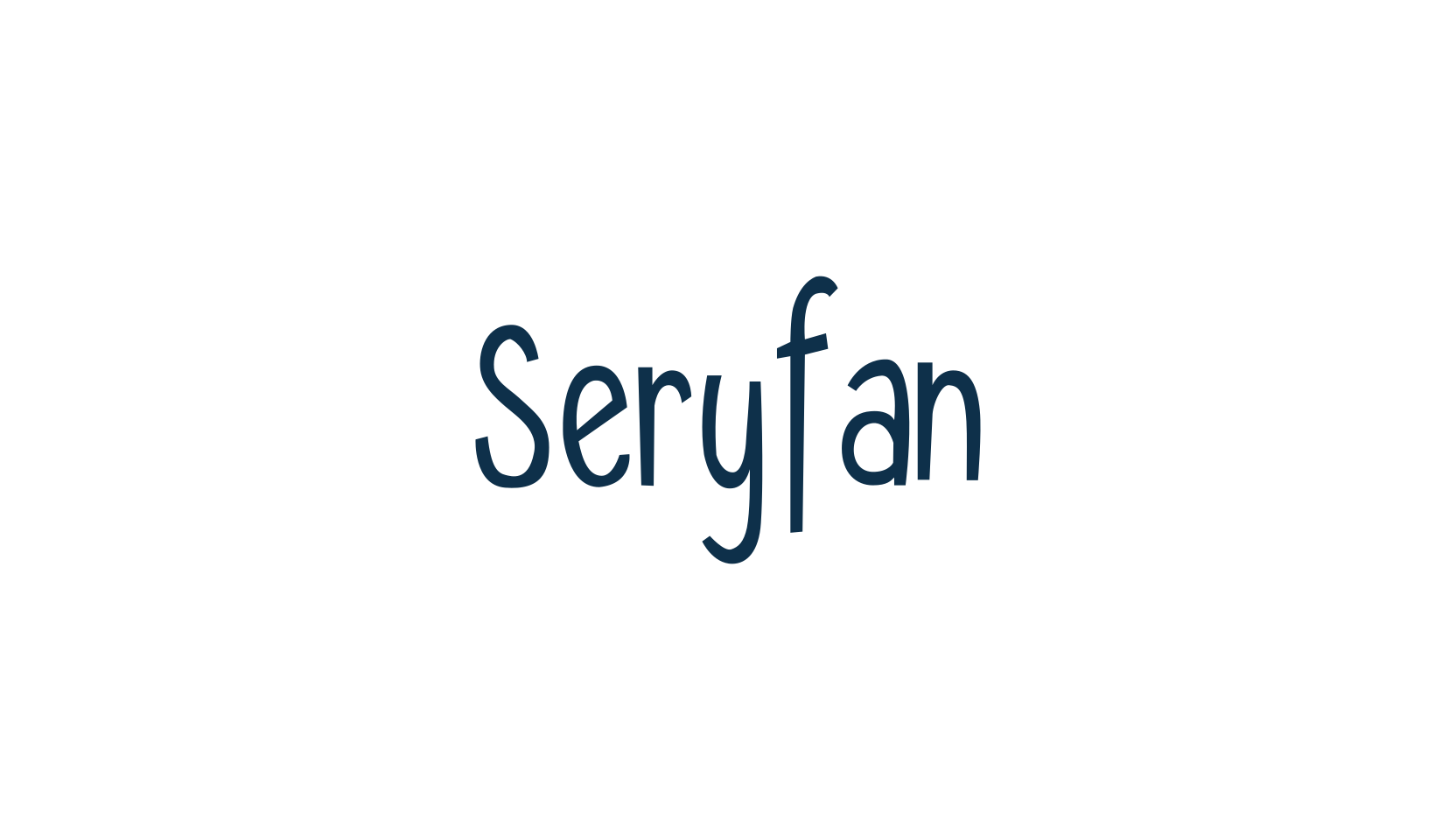 Seryfan, cartoon font preview