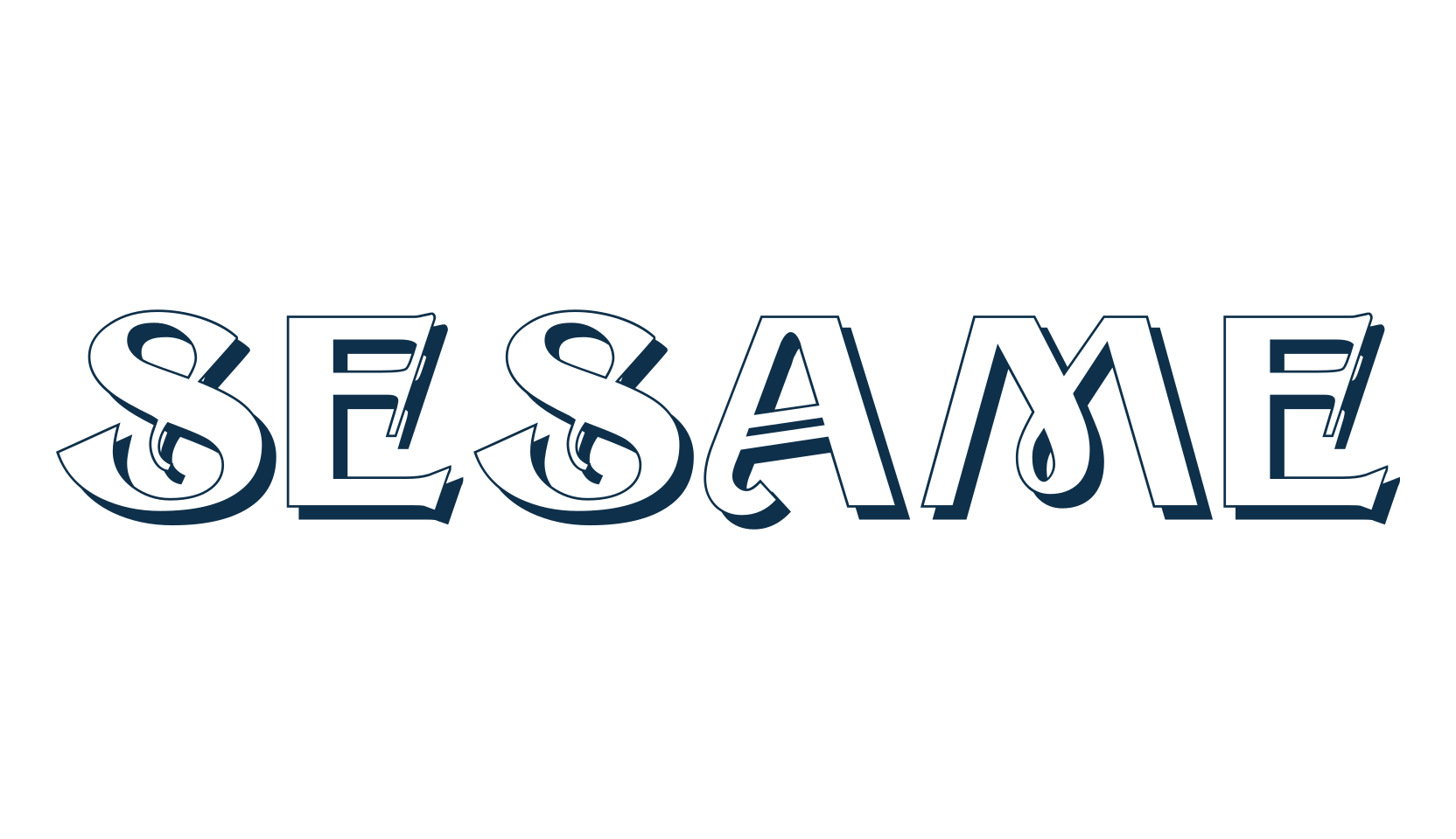 Sesame, retro font preview