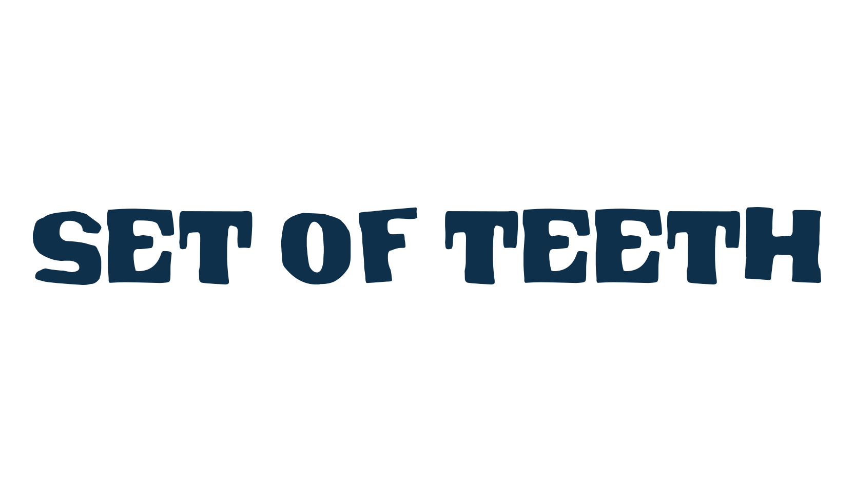 Set of Teeth, fancy cartoon decorative font preview