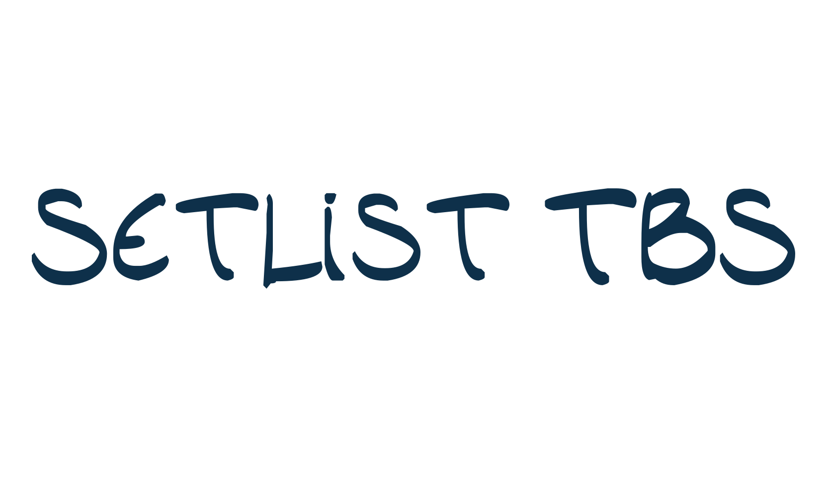 Setlist TBS, cartoon font preview