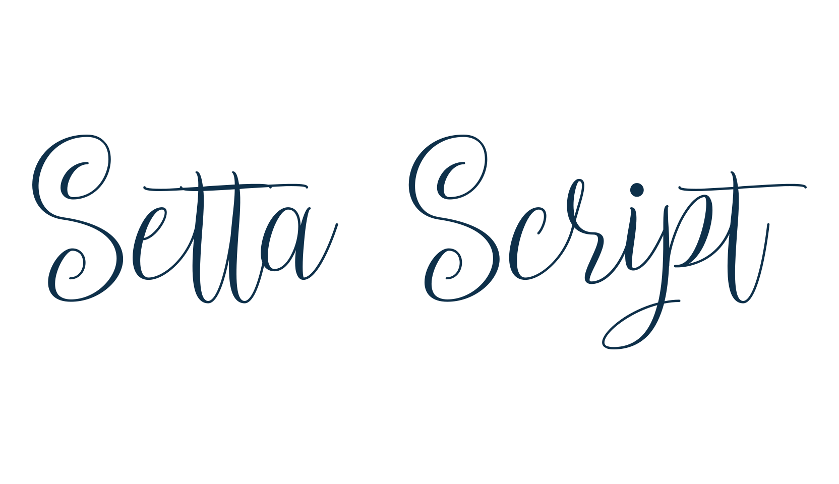 Setta Script, various font preview